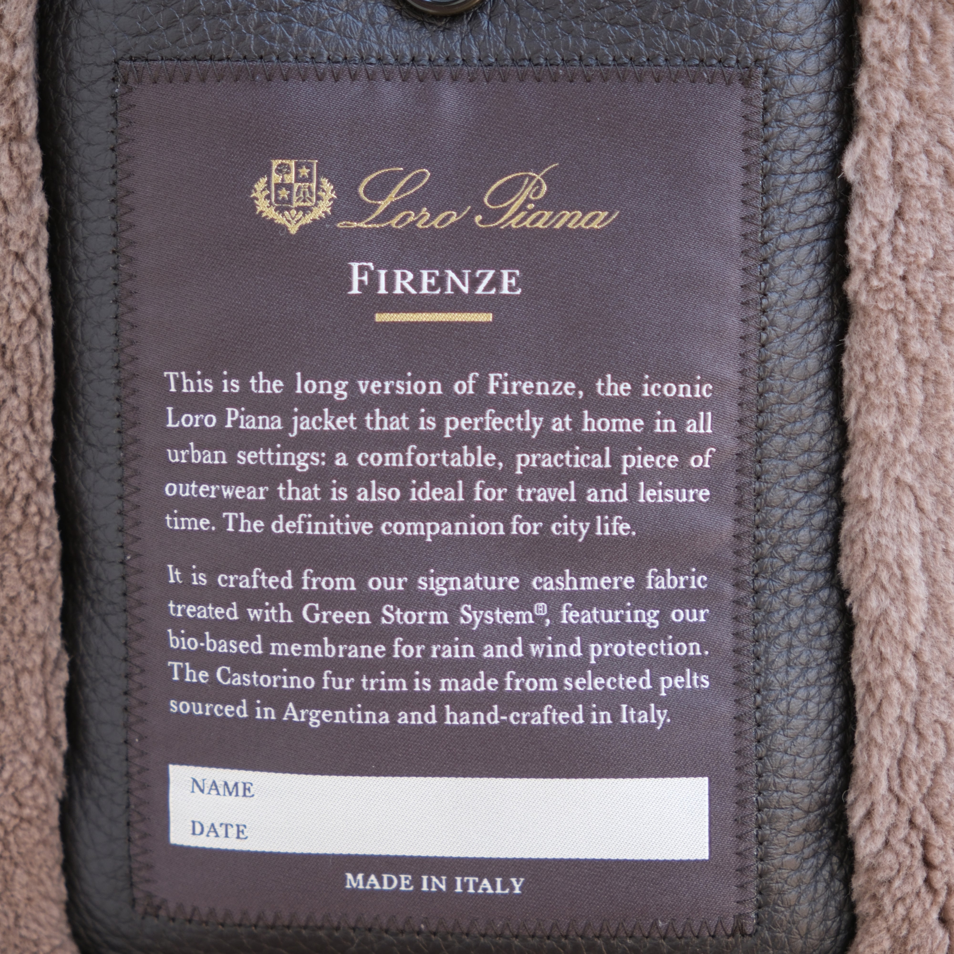 Navy Beaver Lined Cashmere Coat (M)