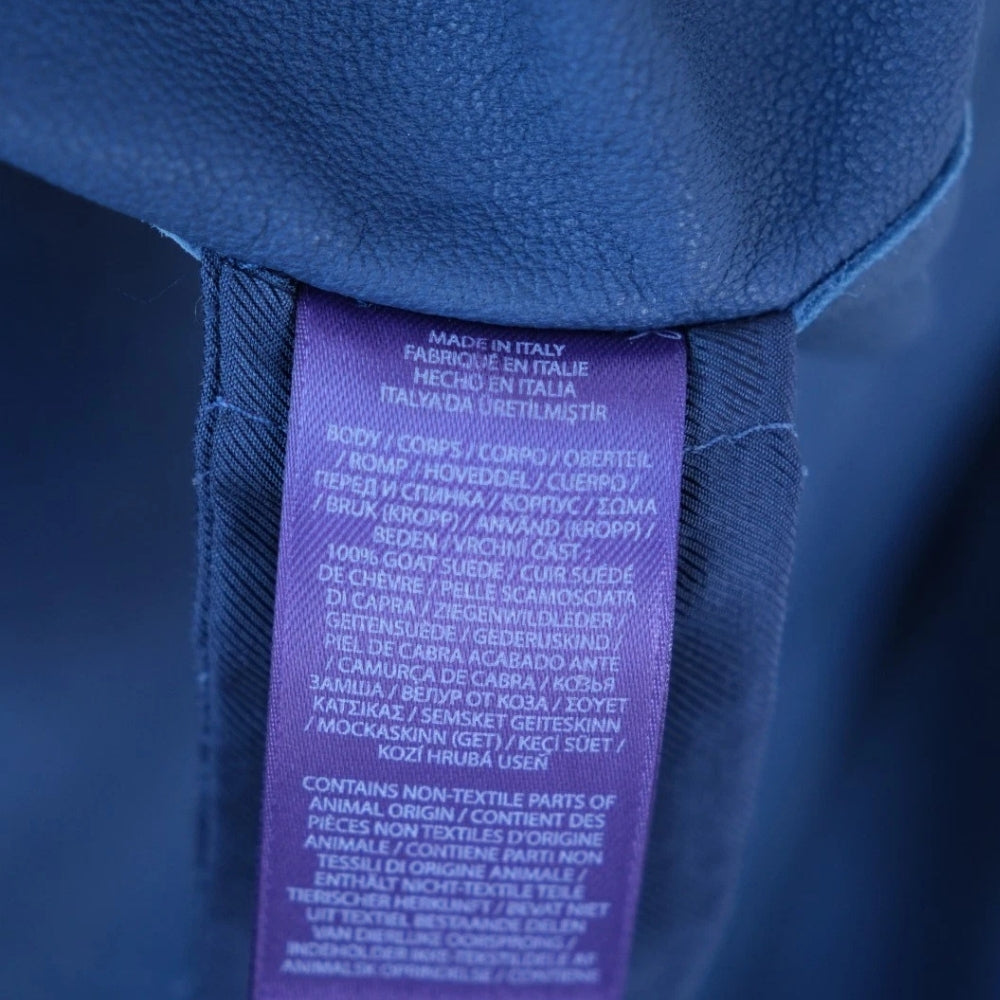 Blue Suede Trucker Jacket (XL)