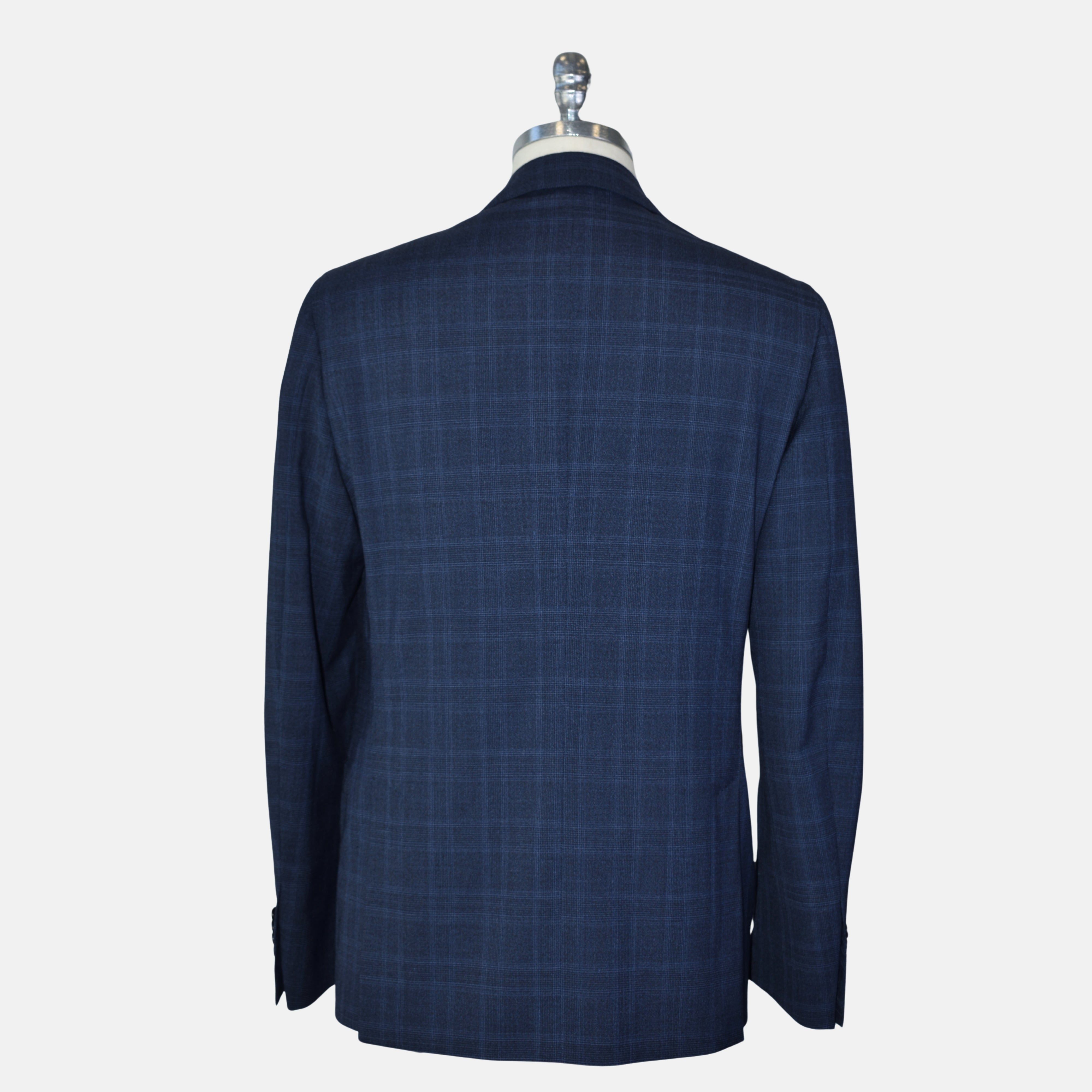Blue Checkered Suit made of Polyester/Wool (EU 50)