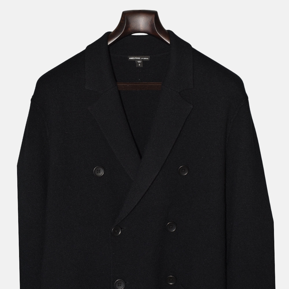 Black Double Breasted Cardigan made of Cashmere (M)