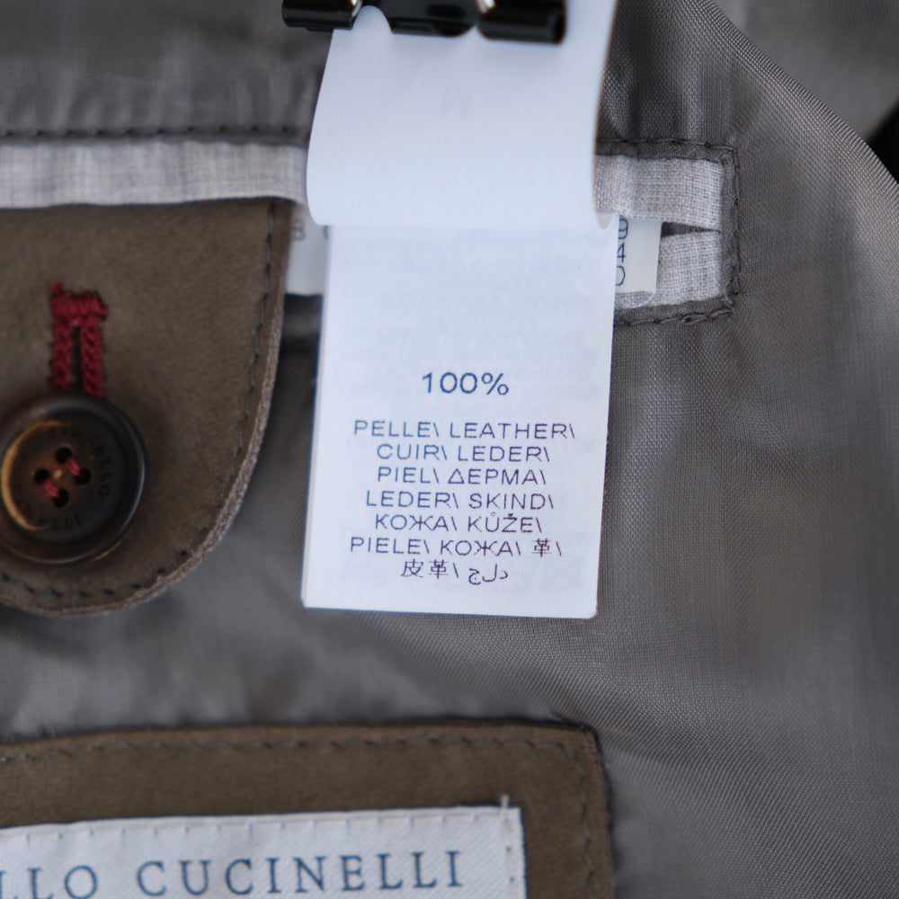 Khaki Jacket made of Leather (M)