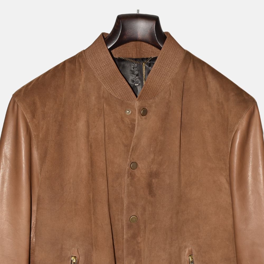 Brown Jacket made of Lamb Suede (EU 52)