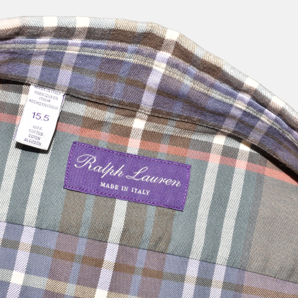 Multicoloured Checkered Sirt made of Cotton (S)