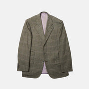 Green/Purple Patterned Cashmere Blazer