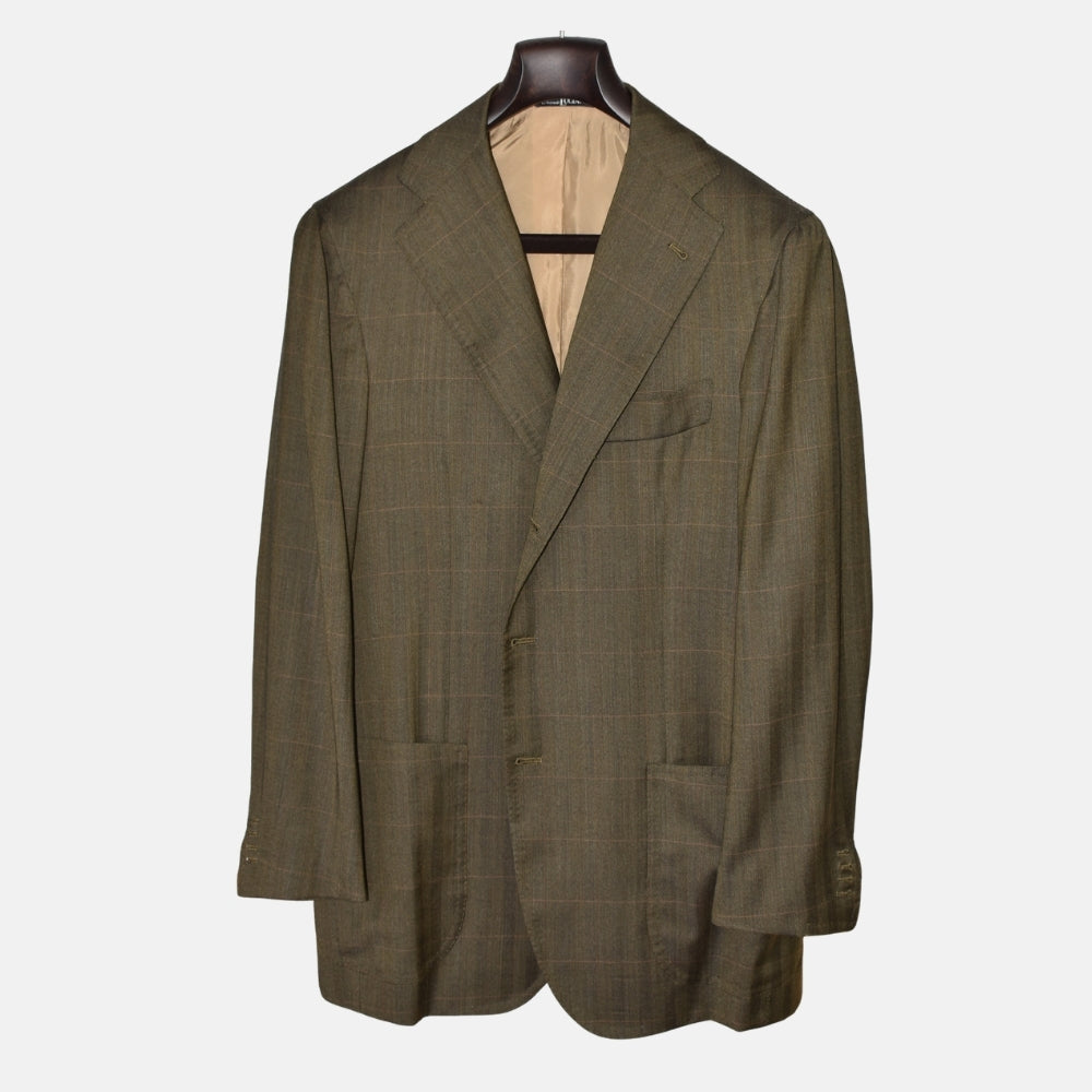 Brown/Green Virgin Wool Blazer (EU 52)