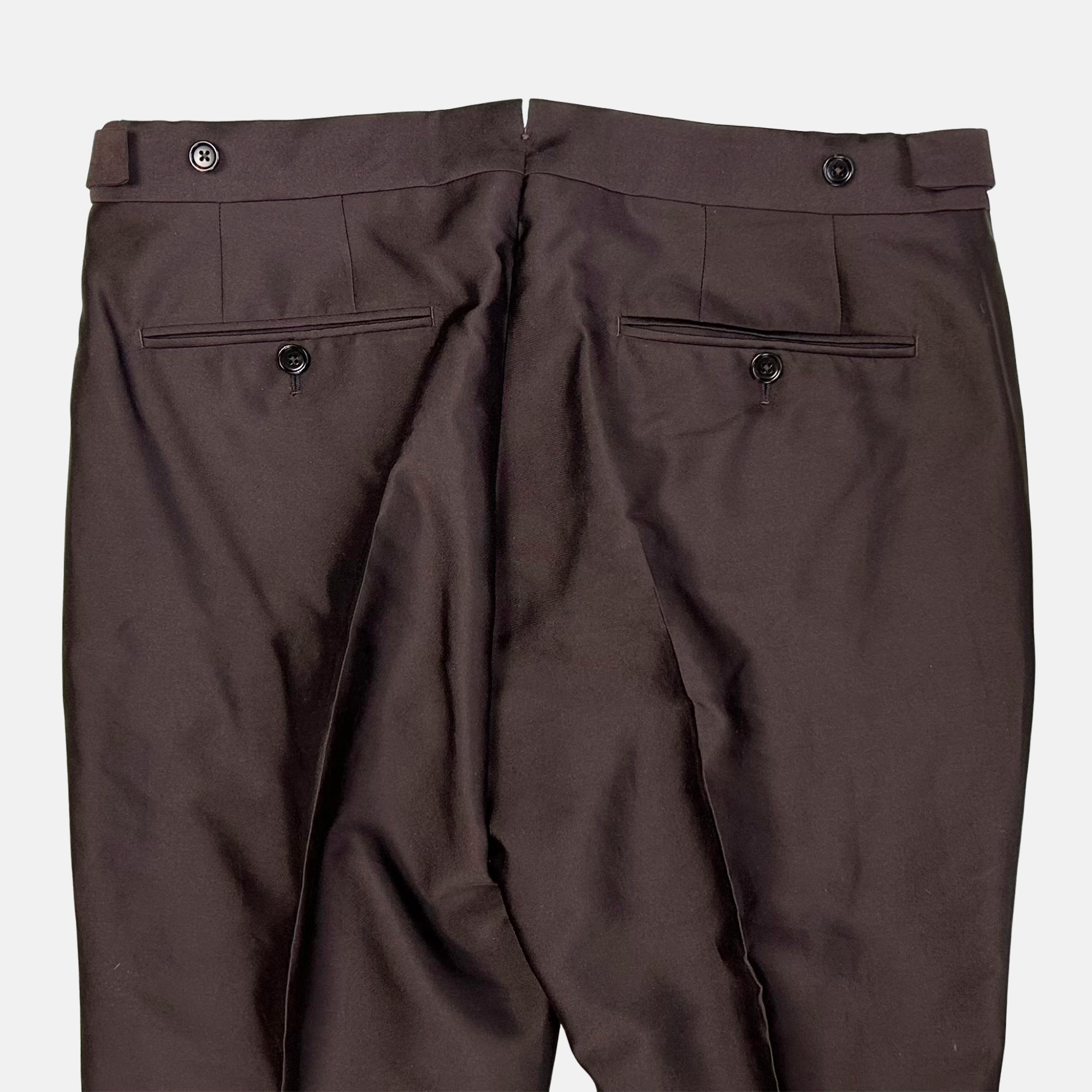 Brown Trousers made of Cotton/Polyester/Silk (EU 48)