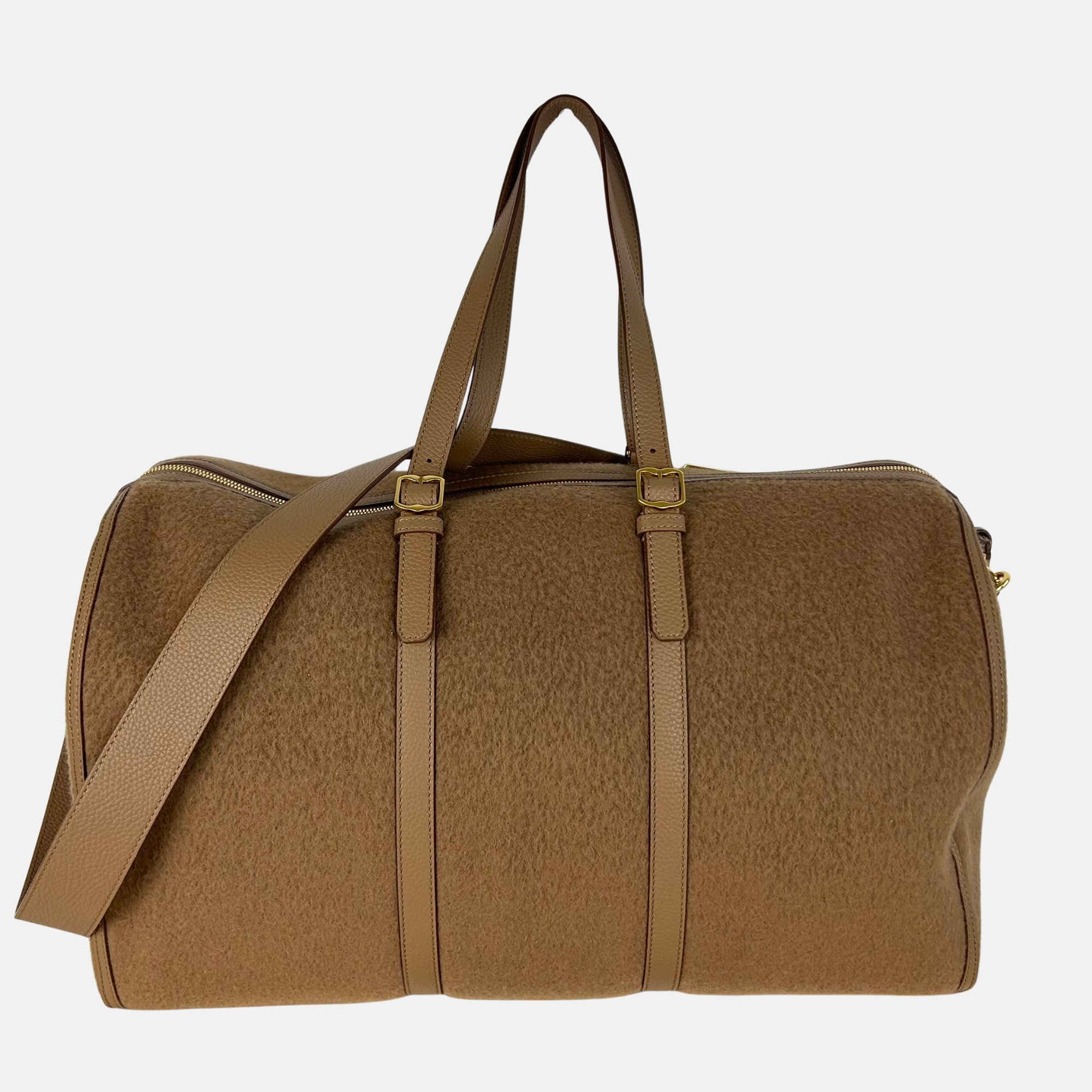 Camel Weekender made of Cashmere/Wool/Leather (OS)