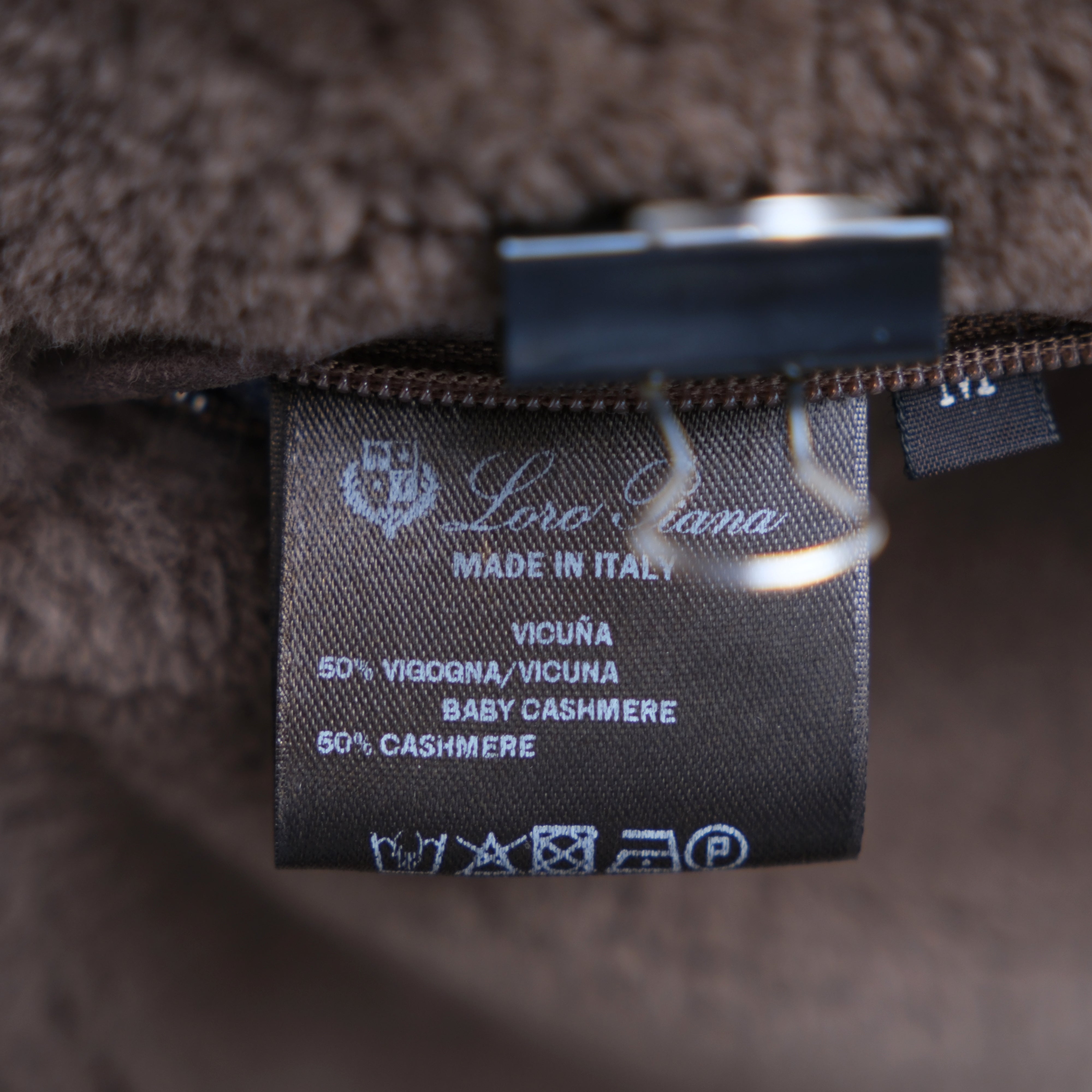 Blue Vicuna/Baby Cashmere Mink Lined Jacket with Detachable Hood (M)