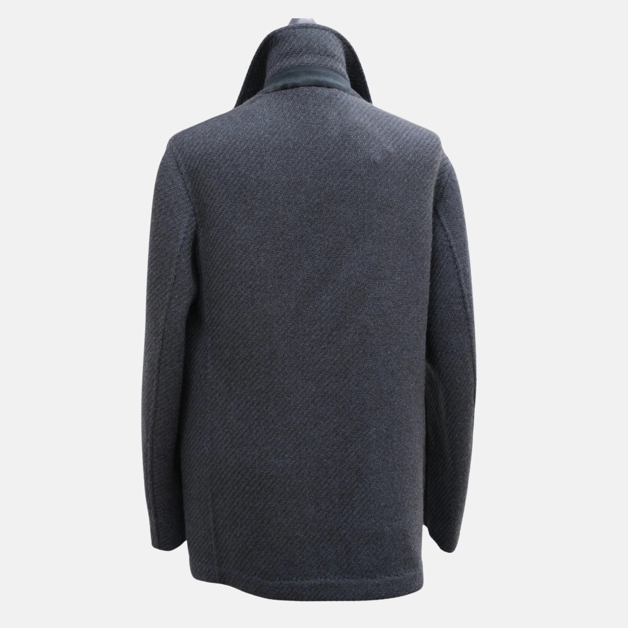 Blue Melange Coat made of Baby Cashmere (XXL)