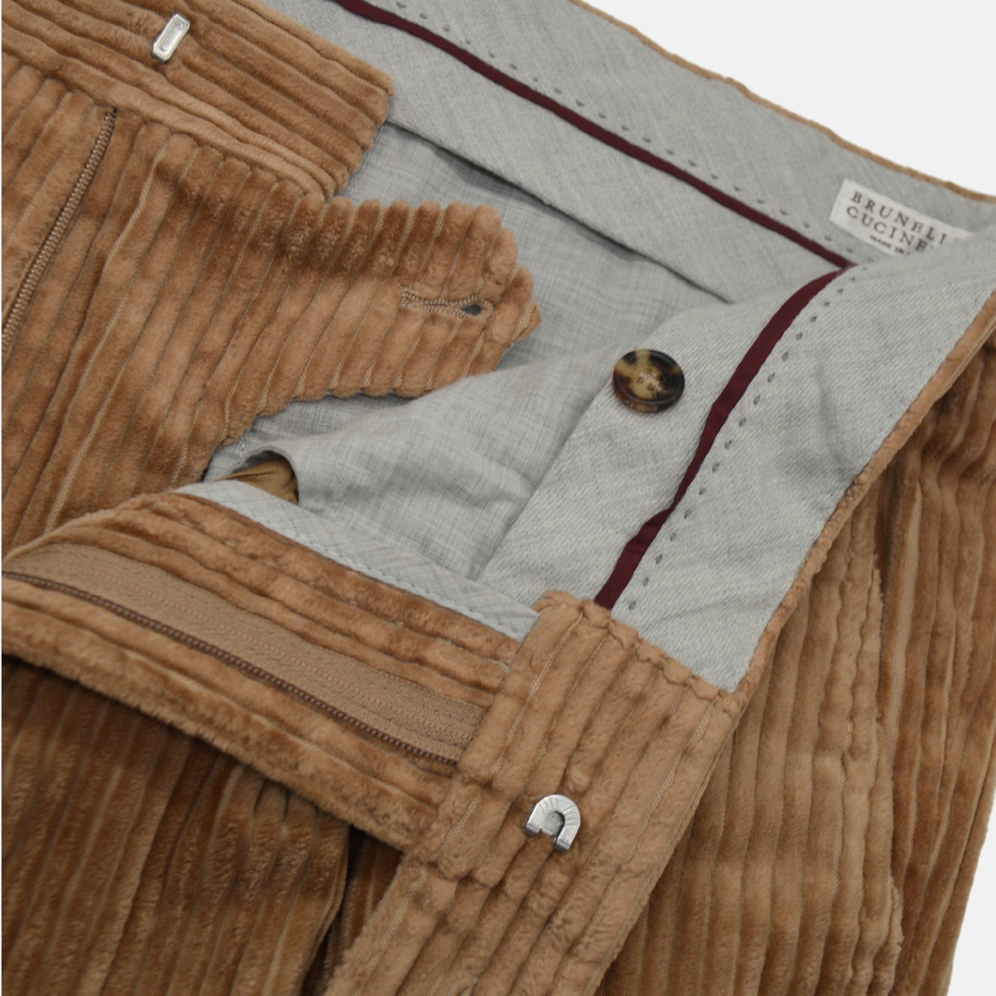 Beige Corduroy Suit made of Cotton (EU 50)