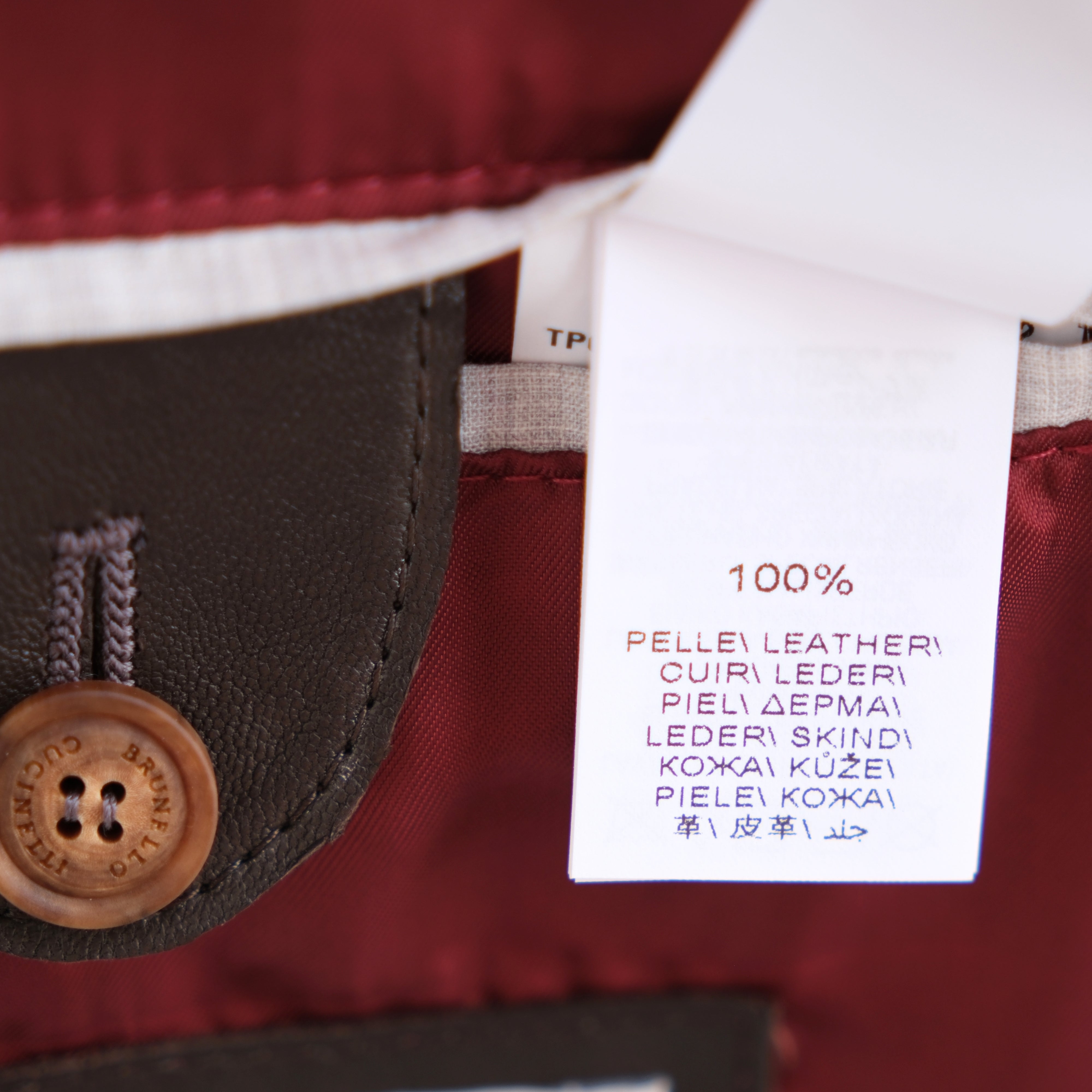 Dark Brown Cropped Leather Jacket (M)