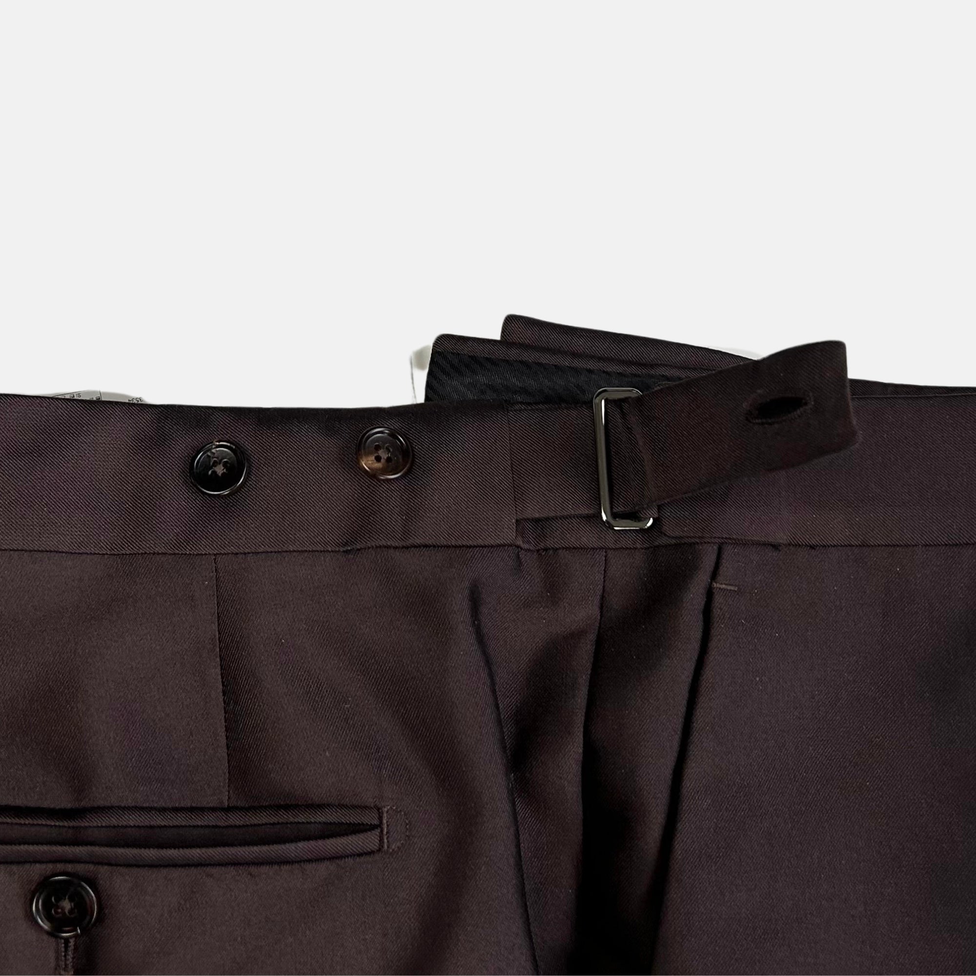 Brown Trousers made of Cotton/Polyester/Silk (EU 48)