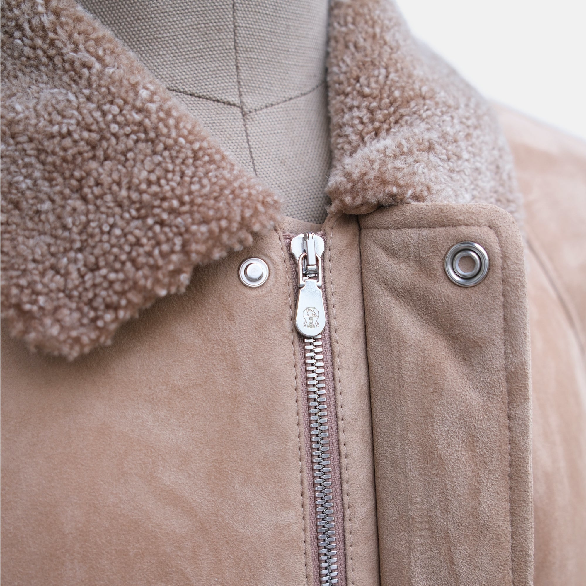 Beige Shearling Coat (M)