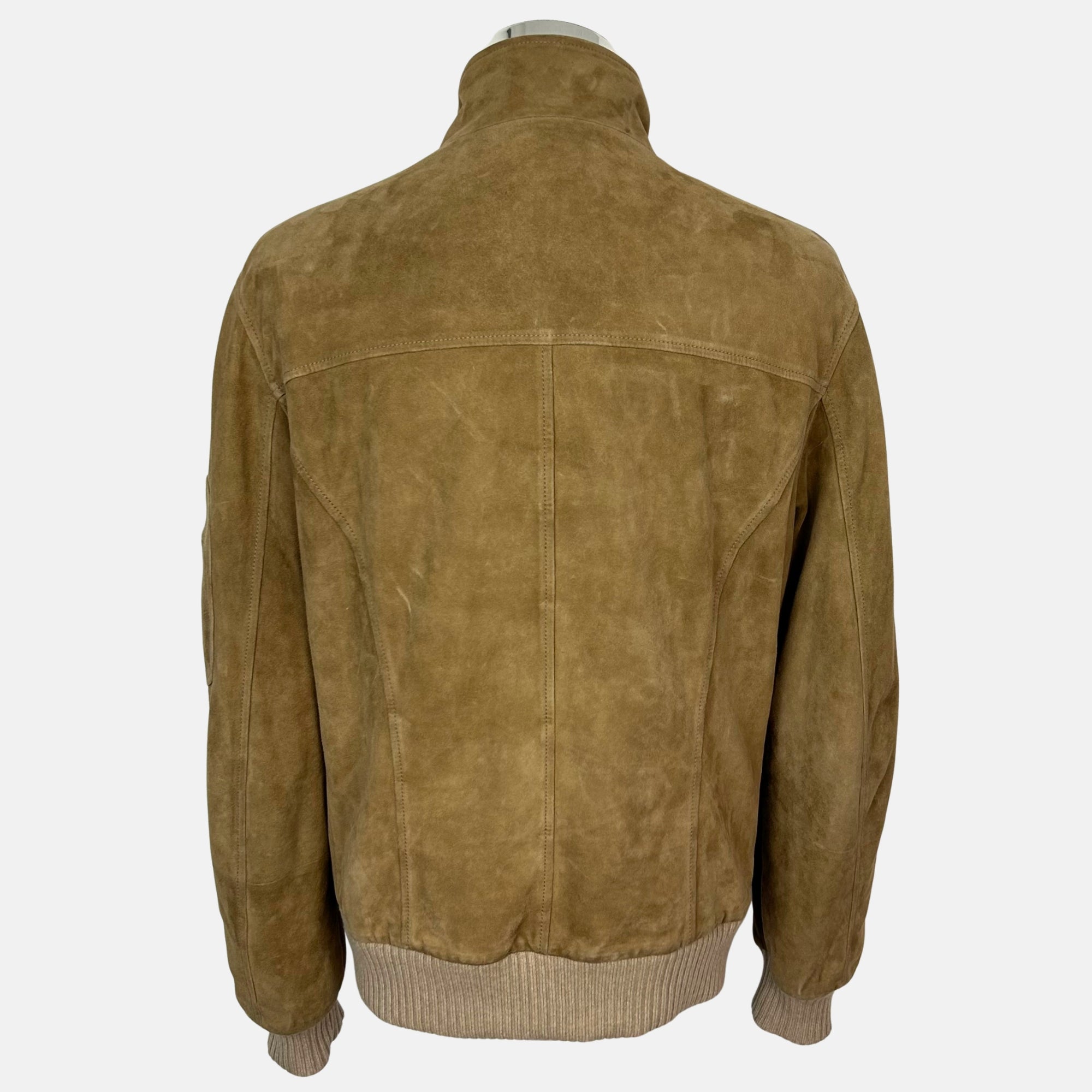 Brown Bomber Jacket made of Suede (M)
