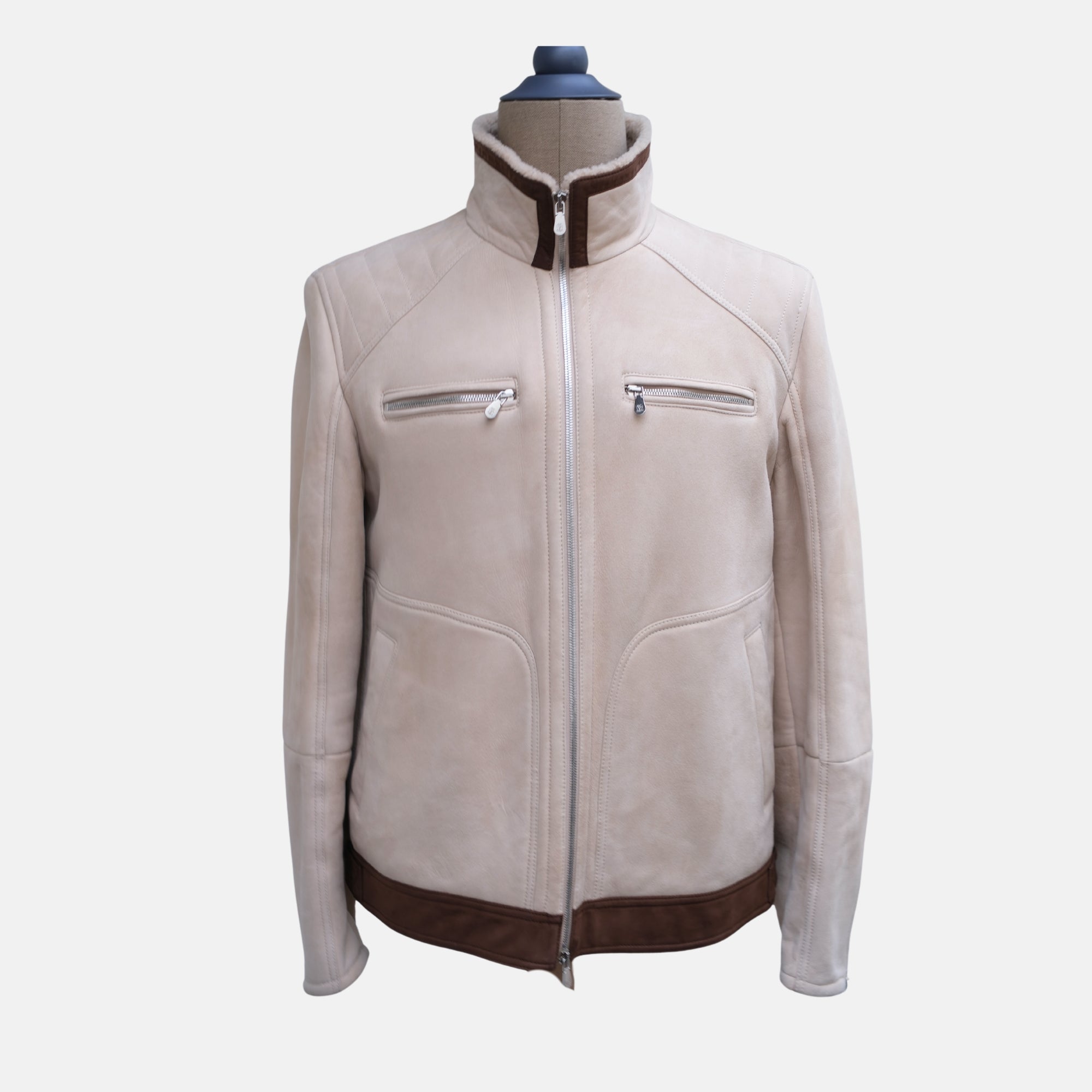 Light Beige Shearling Jacket