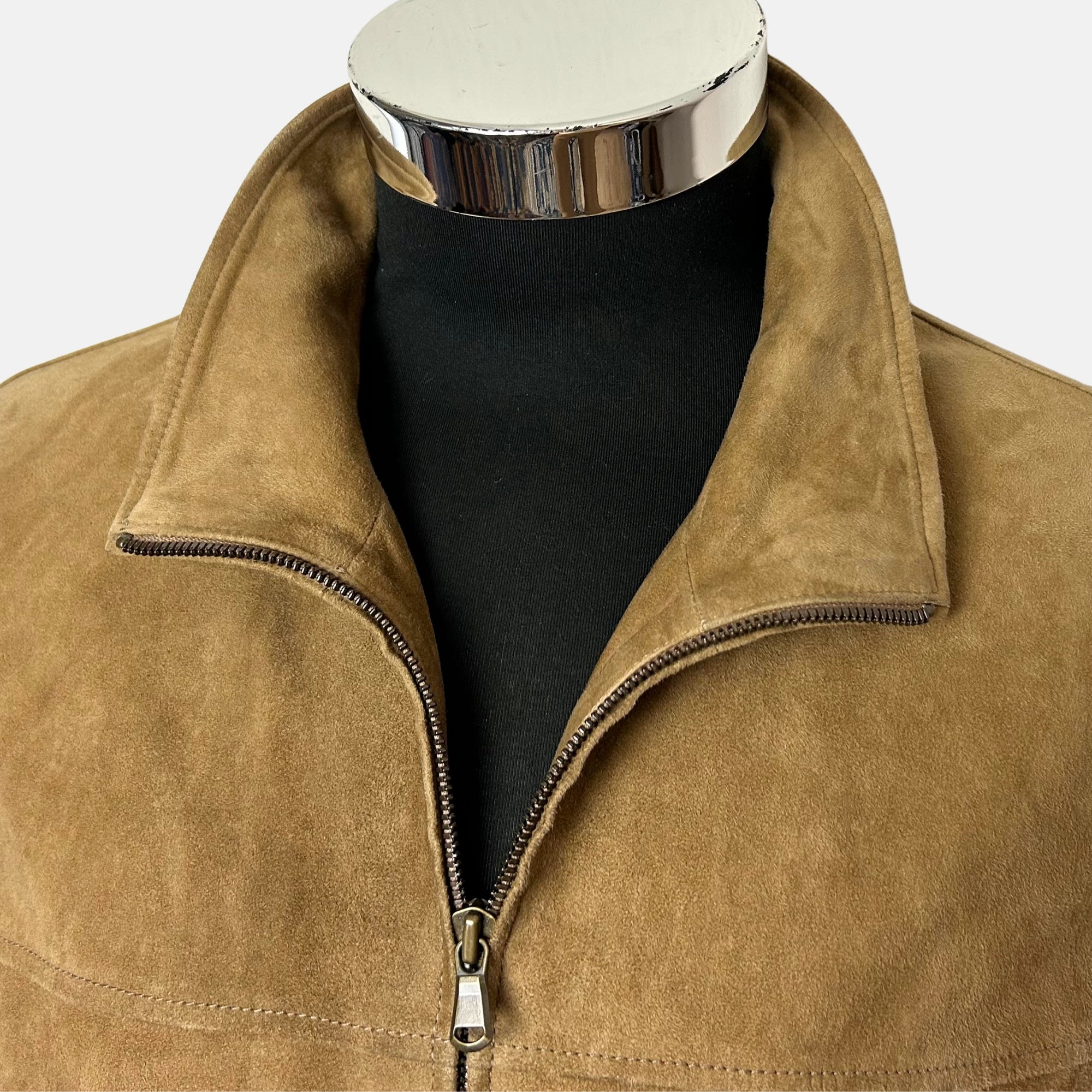 Brown Bomber Jacket made of Suede (M)