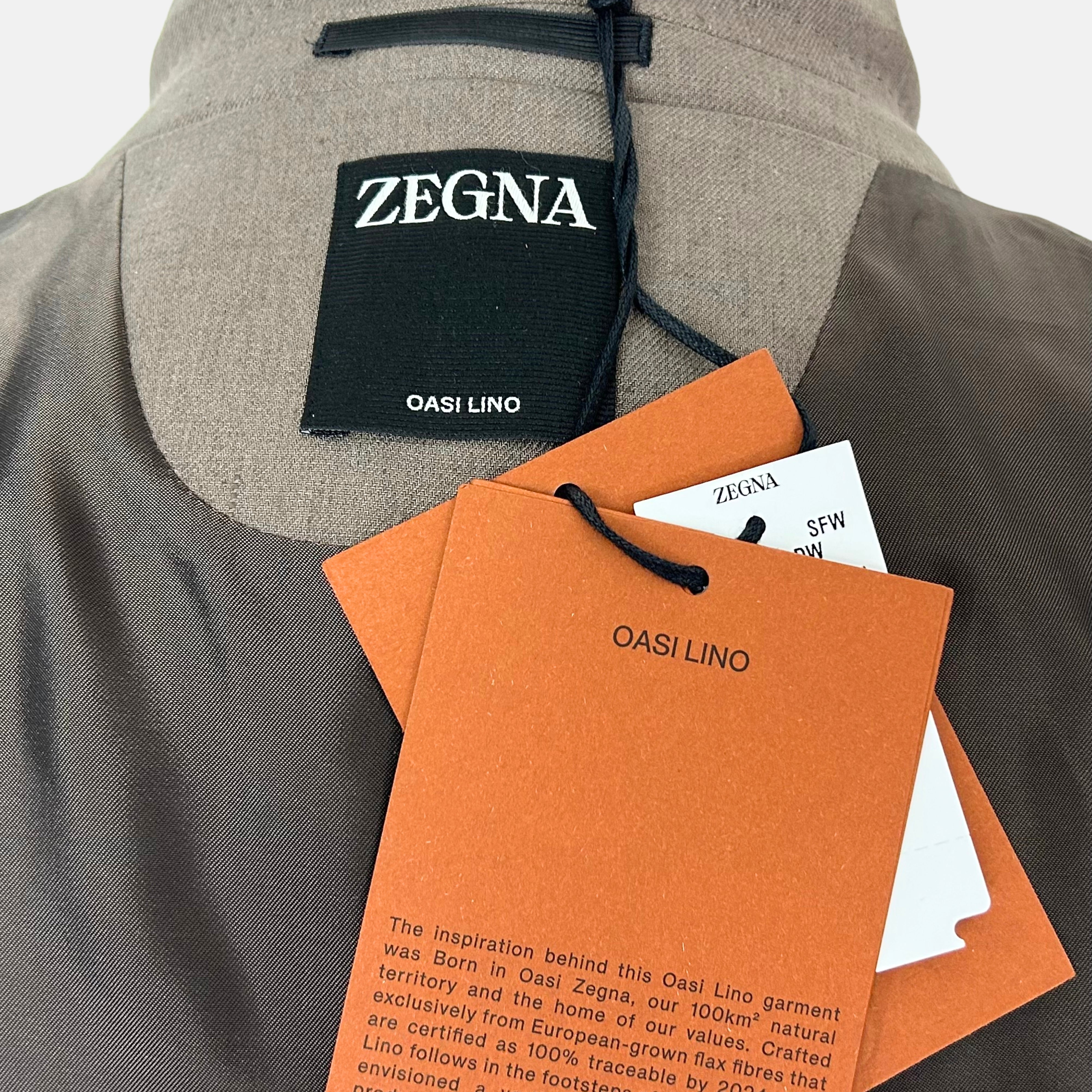 Taupe Blazer made of Linen (EU 50)
