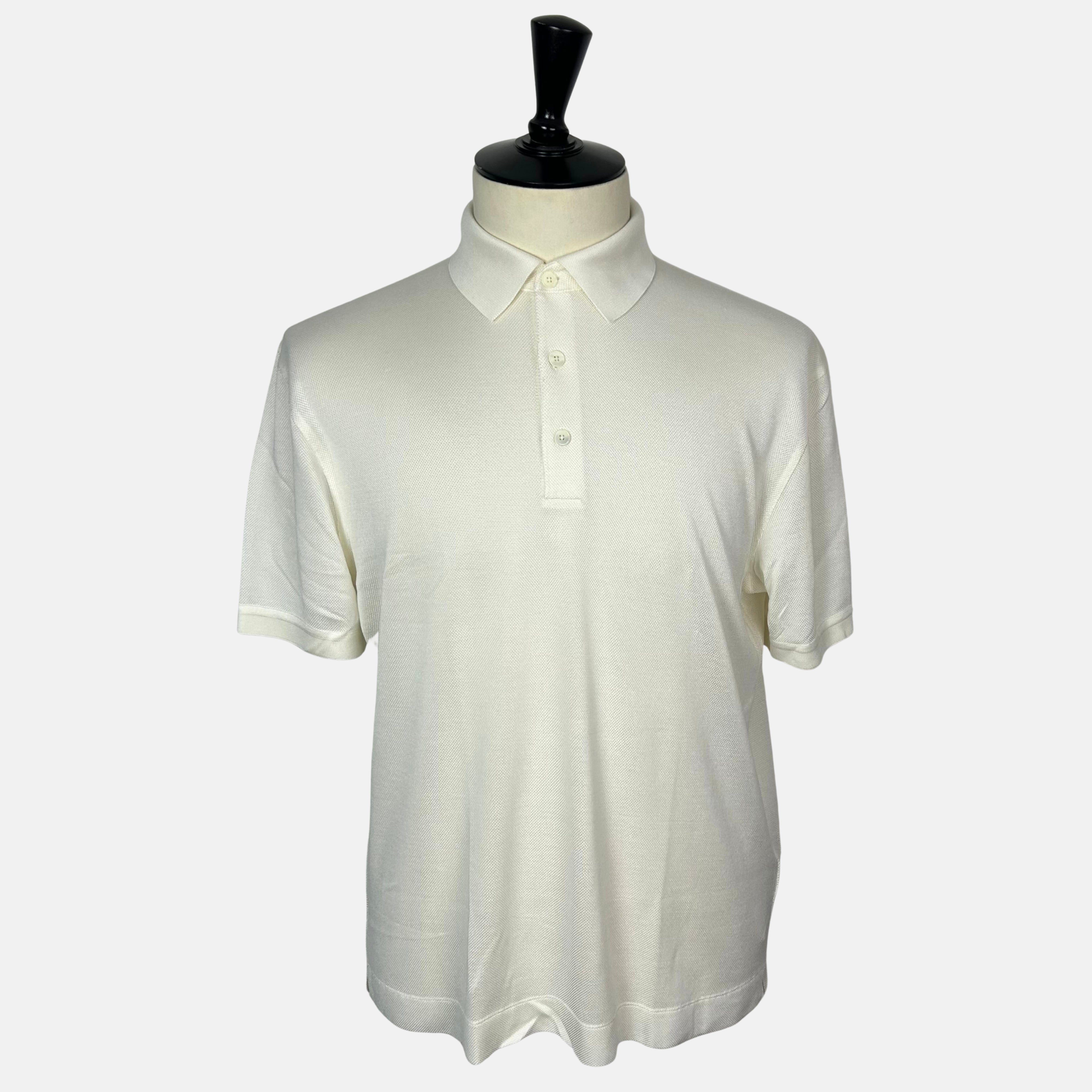 White Polo Shirt made of Silk (EU 52)