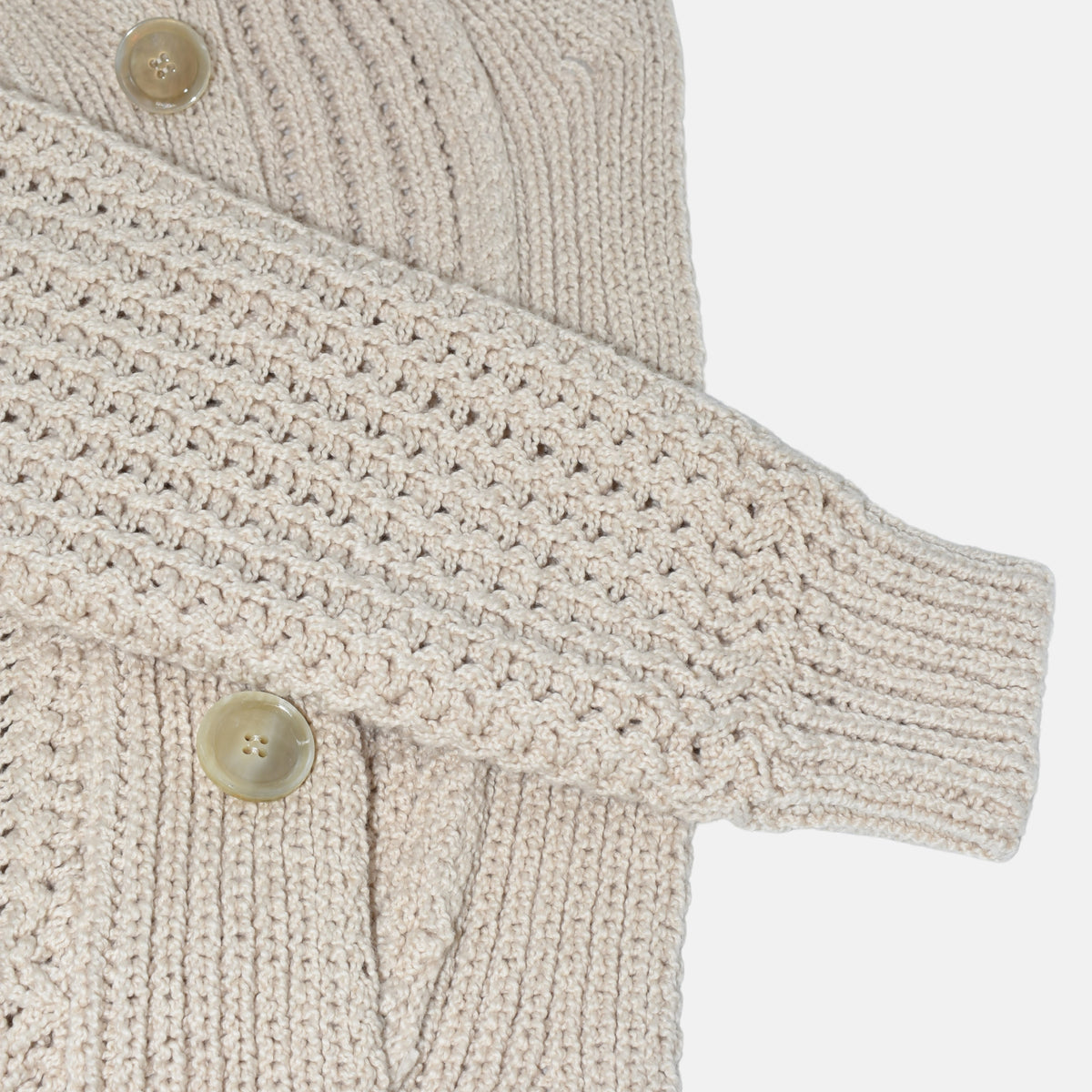 Ecru Cardigan made of Cotton/Wool (EU 50, EU 52)