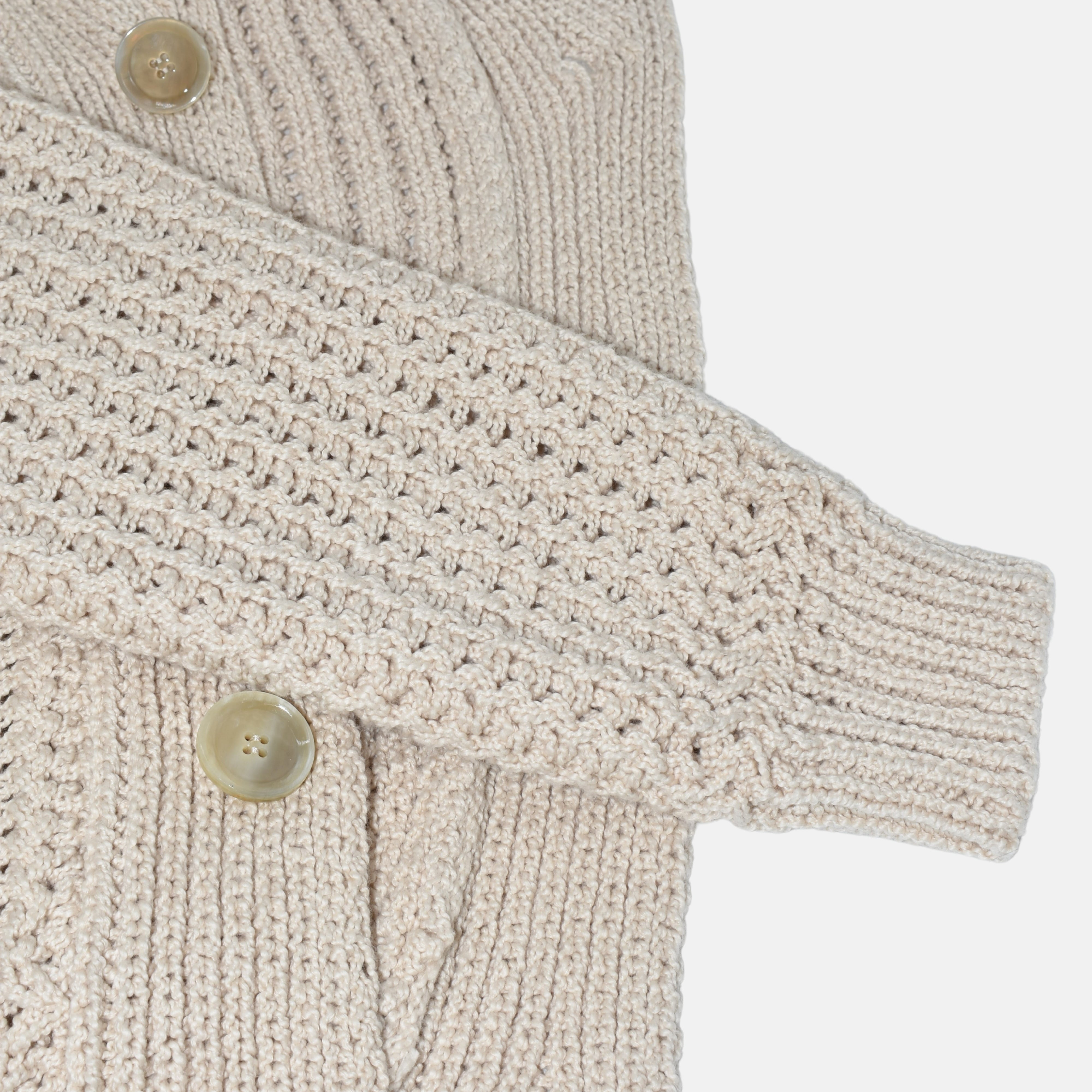 Ecru Cardigan made of Cotton/Wool (EU 50, EU 52)