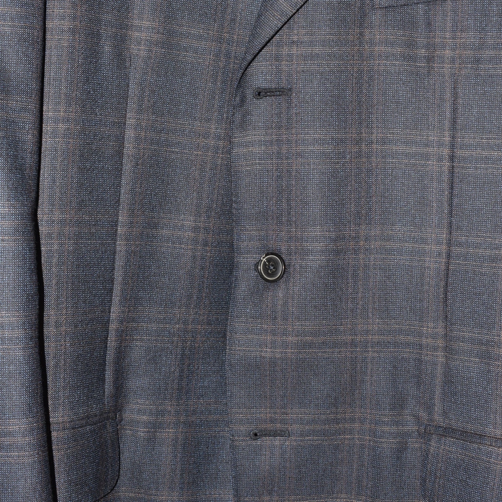 Blue/Grey Checked Wool/Cashmere Blazer (EU 52)