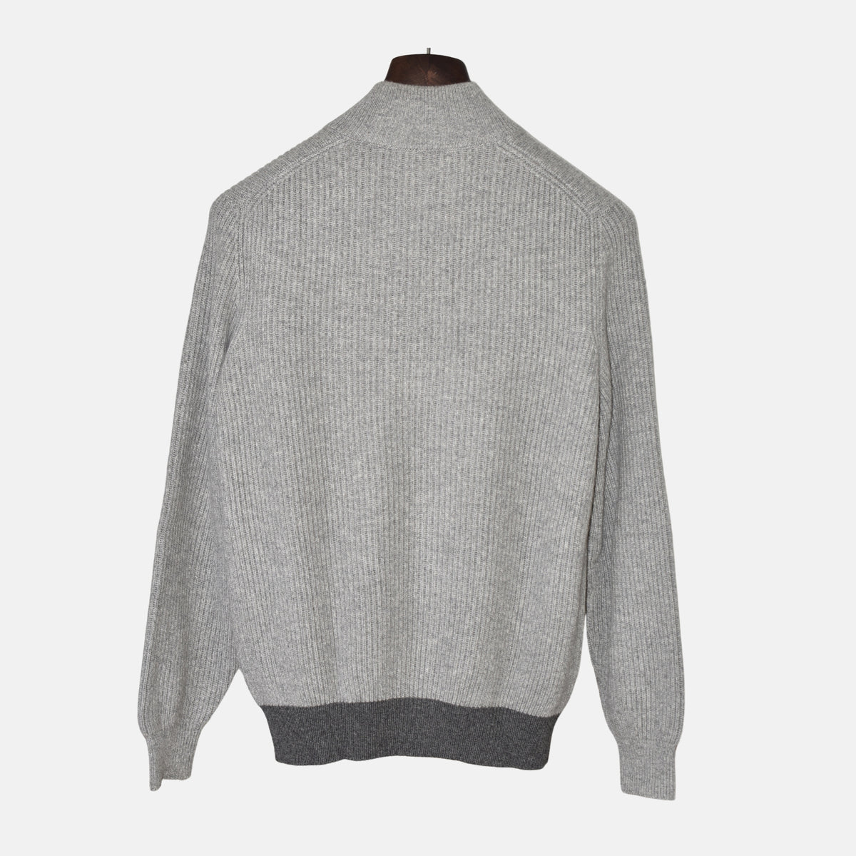 Grey/Navy Cashmere Zipper-Jacket (EU 48)