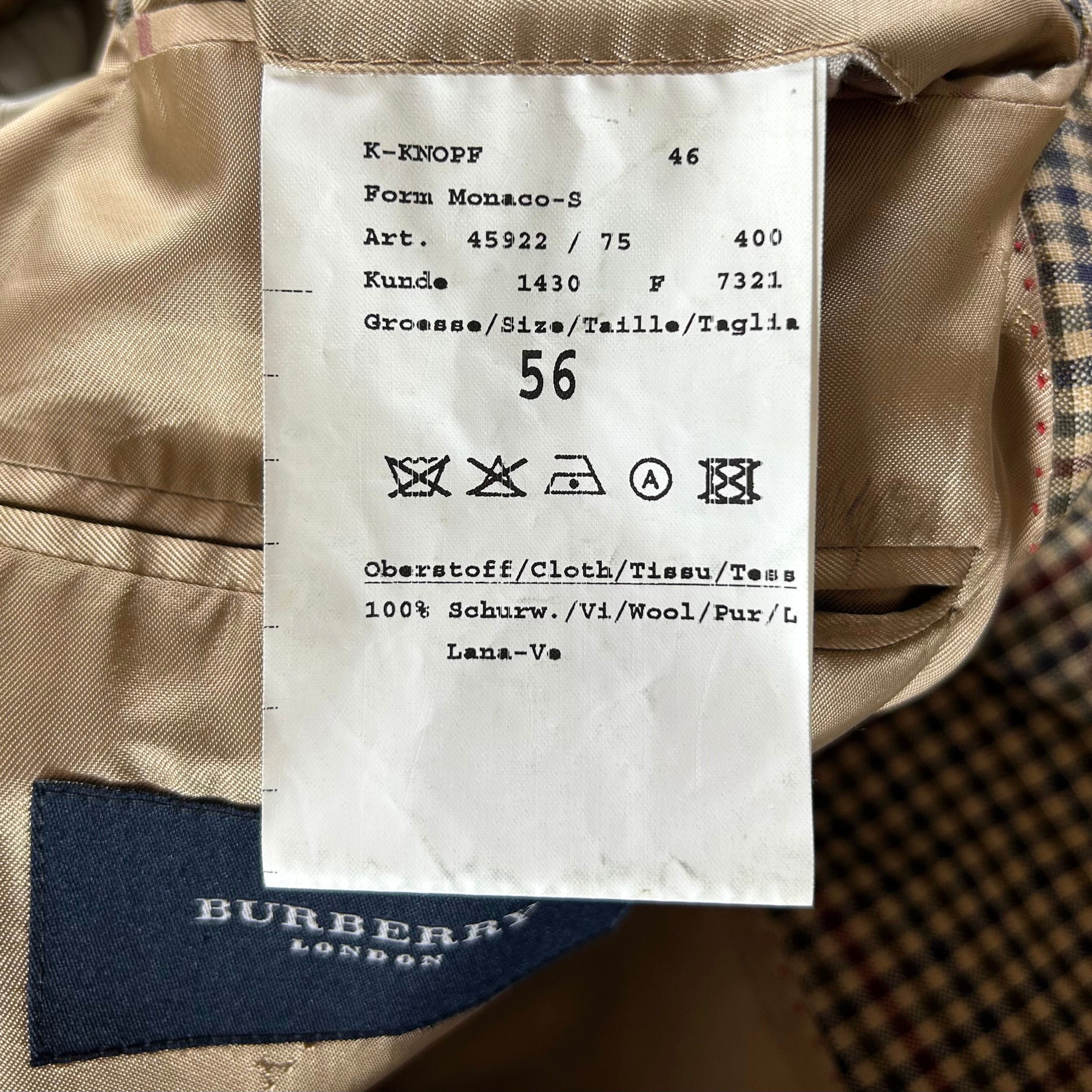 Multicoloured Checkered Blazer made of Virgin Wool (EU 56)