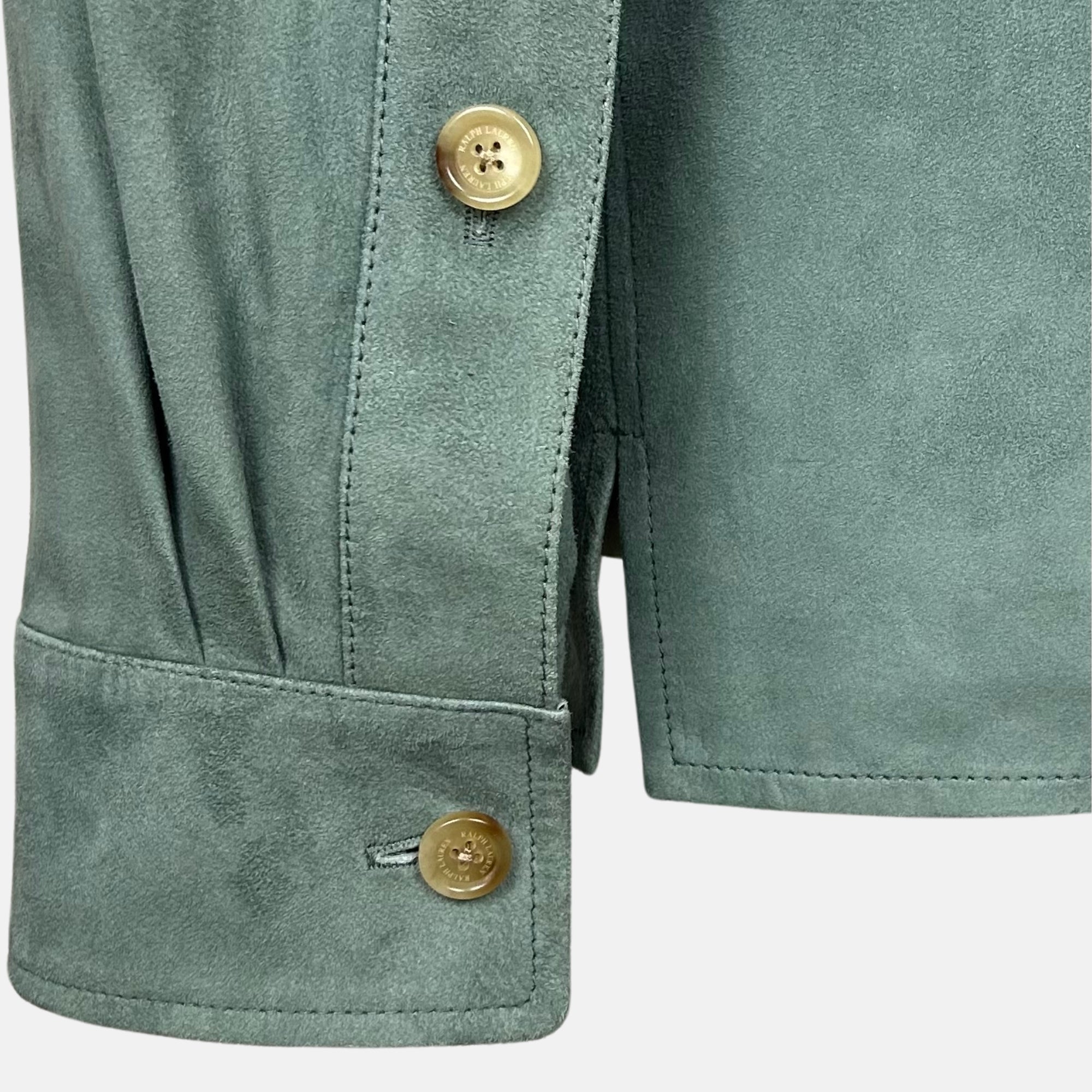 Green/Mint Suede Overshirt (L)