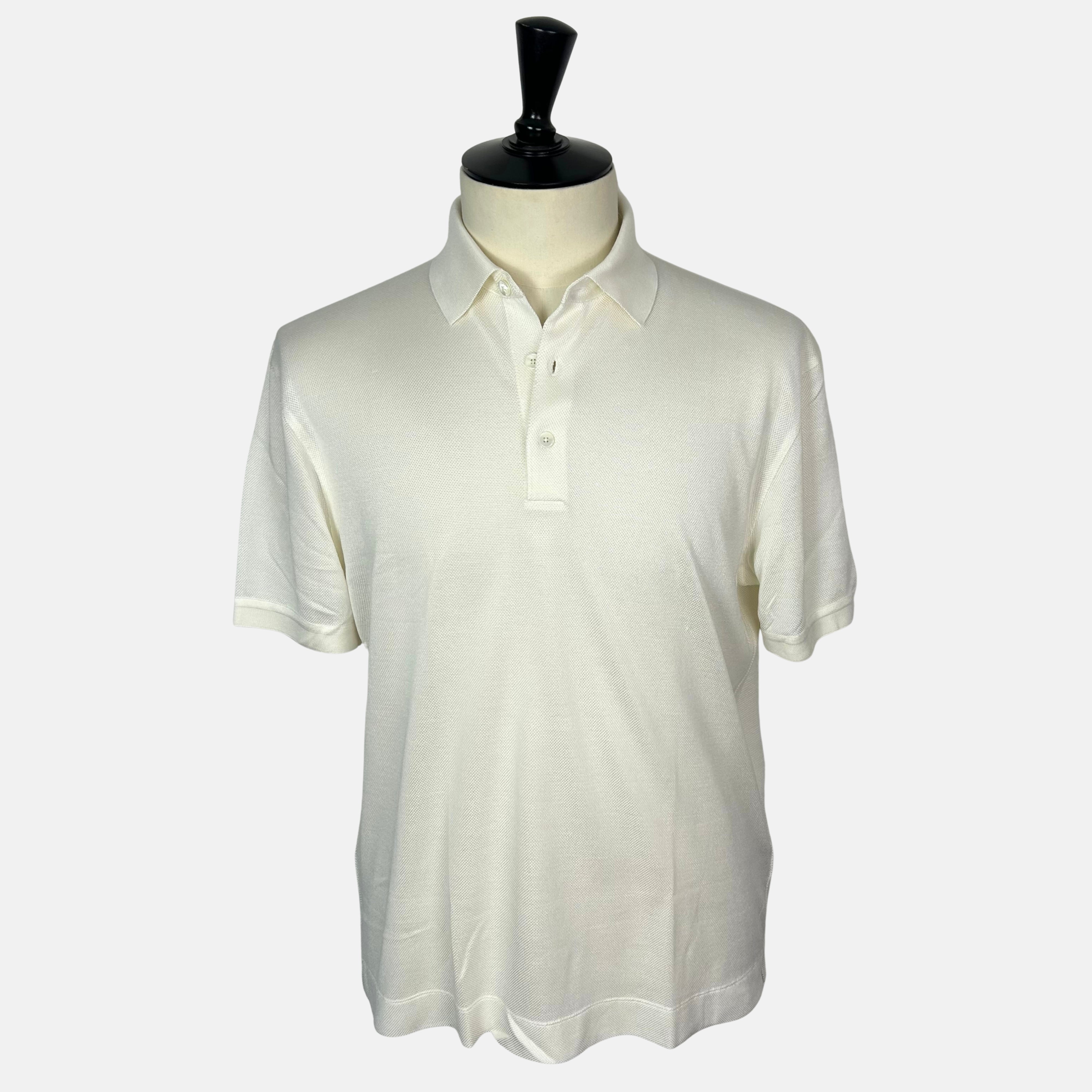 White Polo Shirt made of Silk (EU 52)