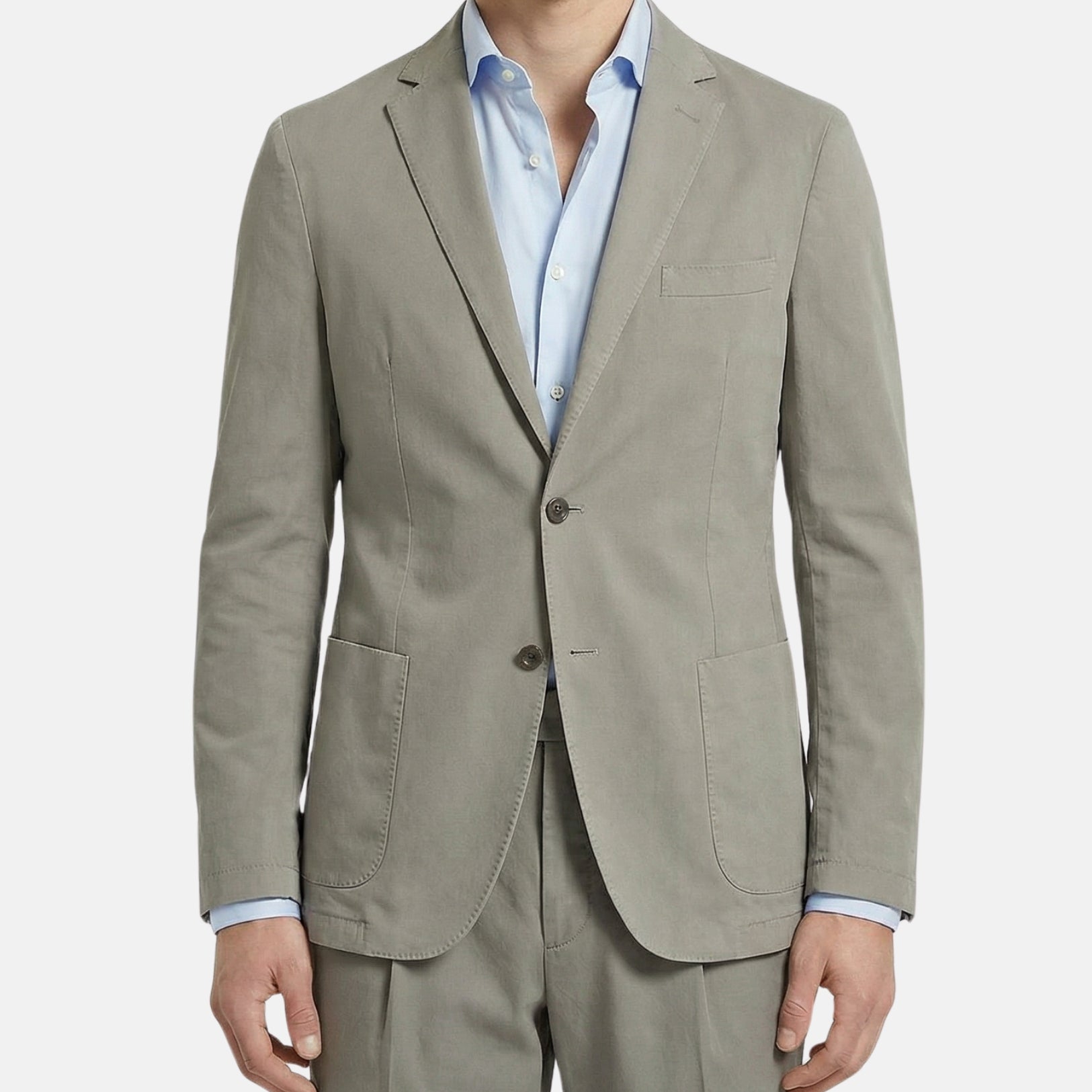 Ecru Suit made of Cotton/Silk (EU 50)