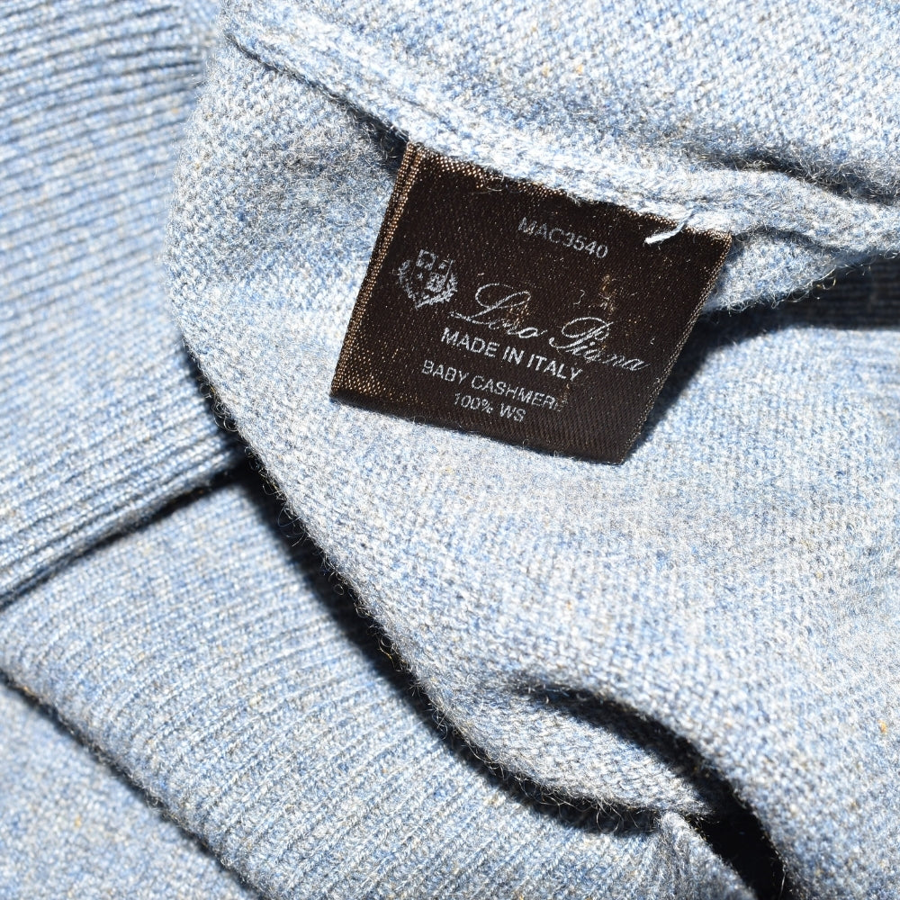 Blue Melange Baby Cashmere Sweater (EU 50)