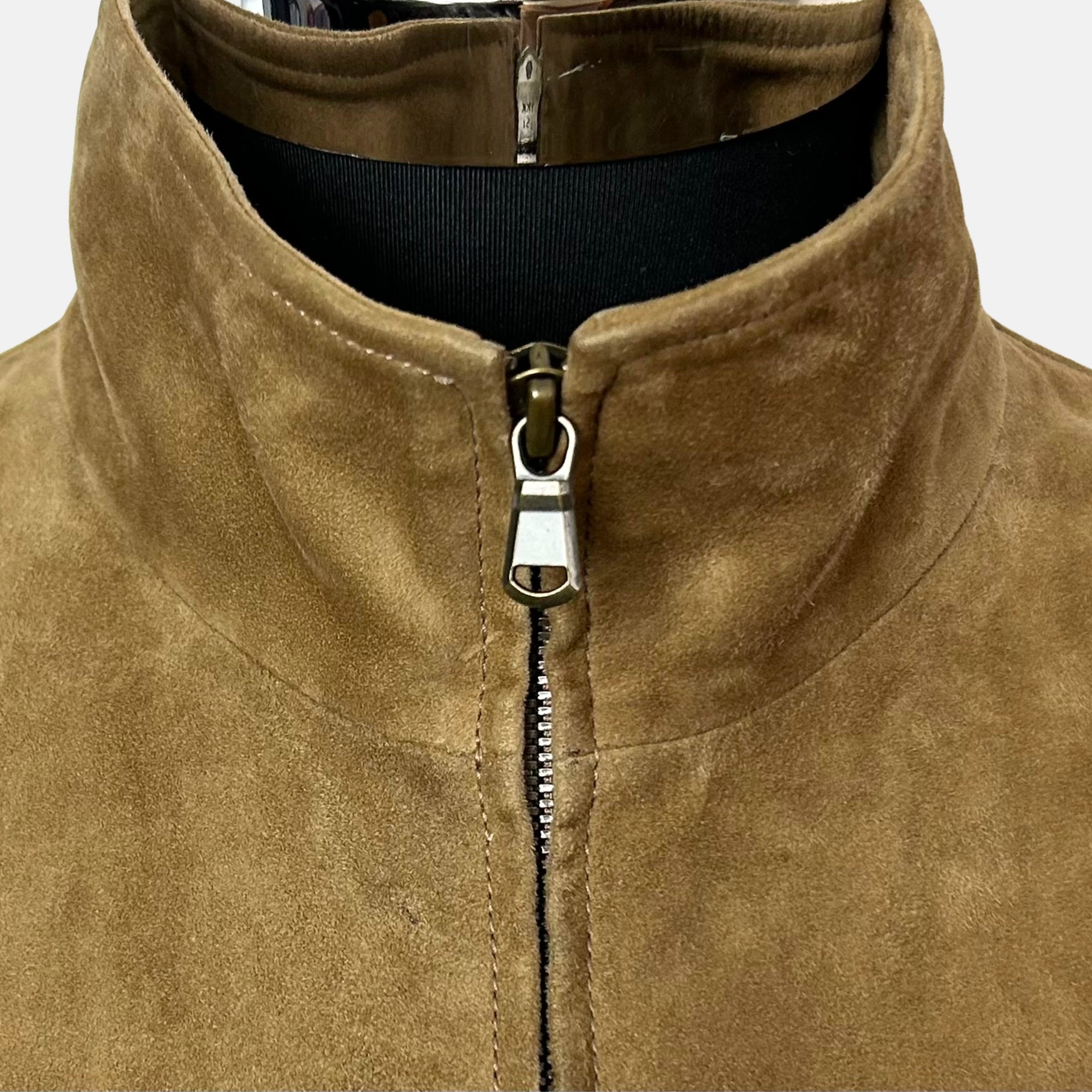 Brown Bomber Jacket made of Suede (M)