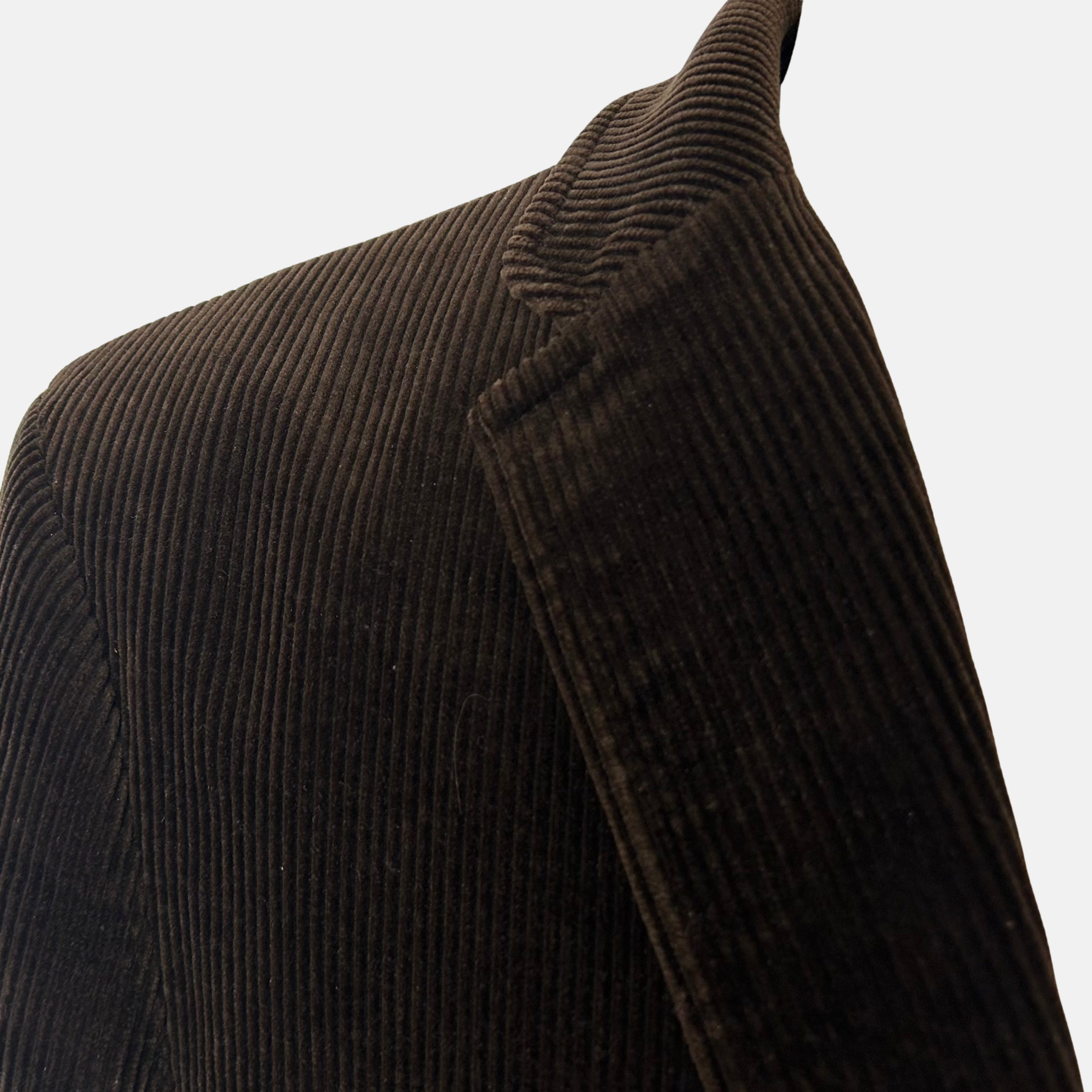 Brown Corduroy Blazer made of Cotton/Leather Details (EU 54)