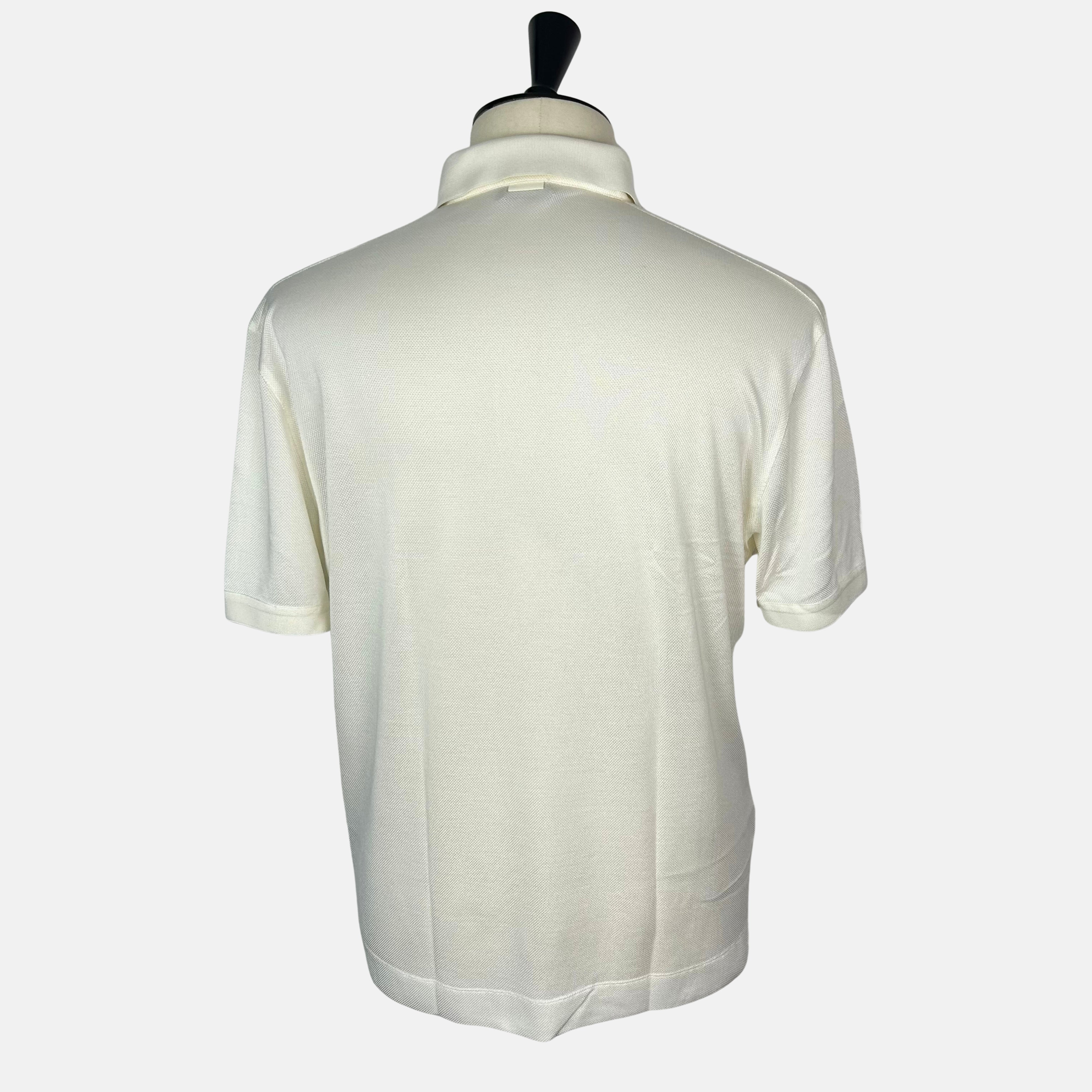 White Polo Shirt made of Silk (EU 52)