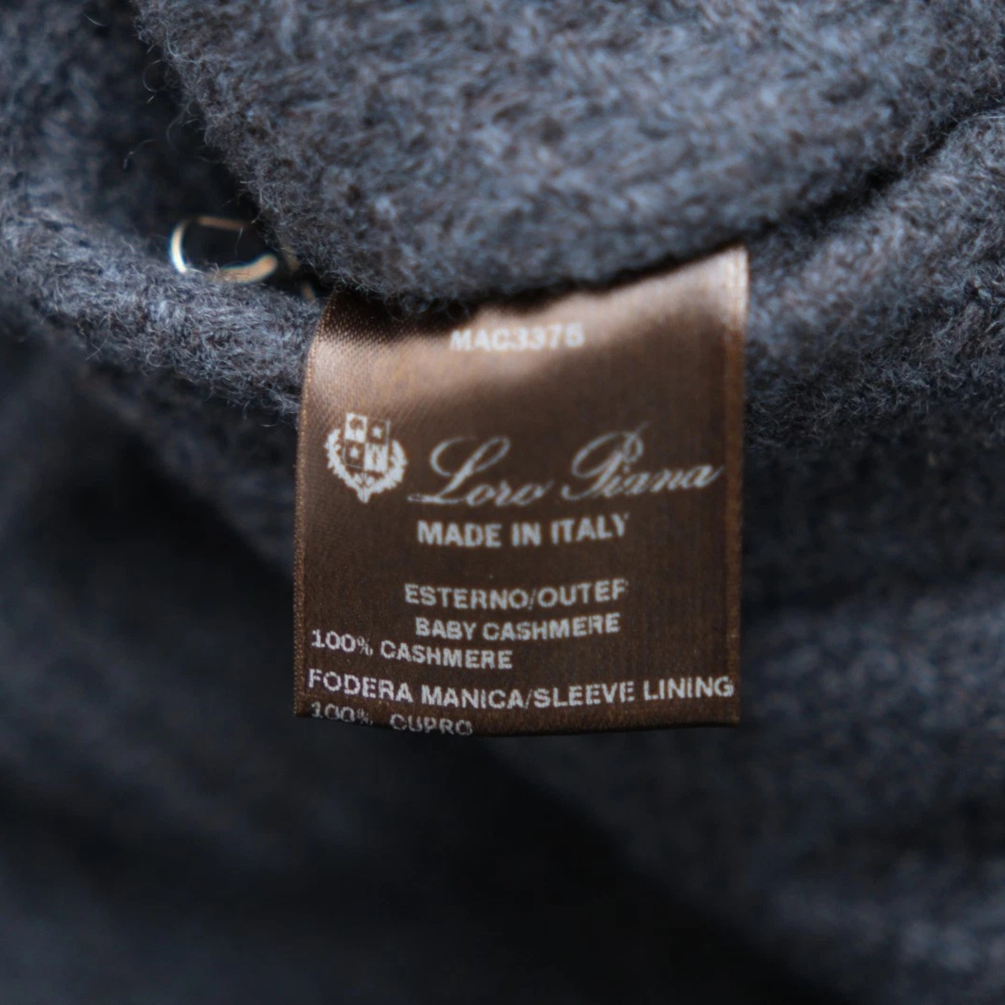 Blue Melange Coat made of Baby Cashmere (XXL)