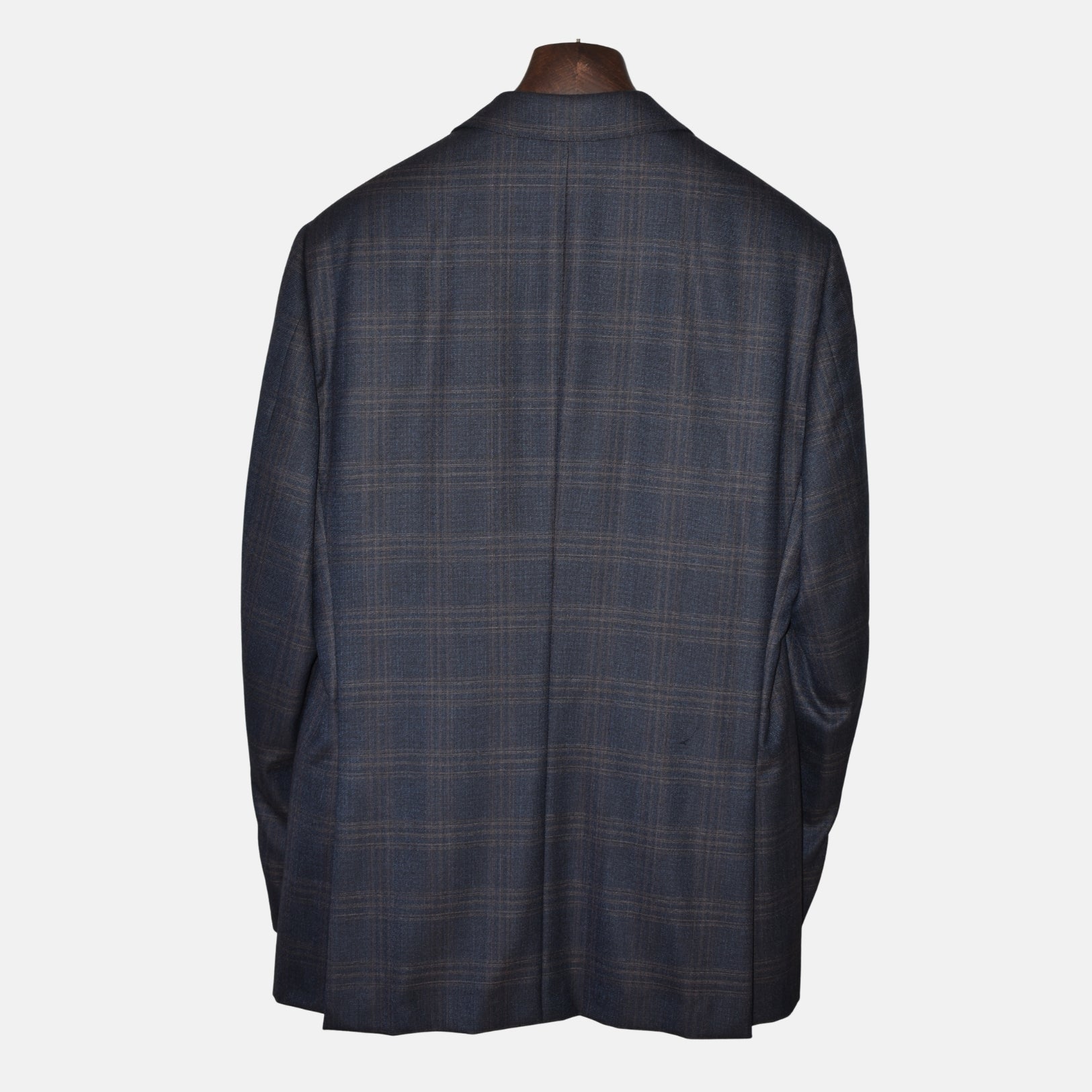 Blue/Grey Checked Wool/Cashmere Blazer (EU 52)