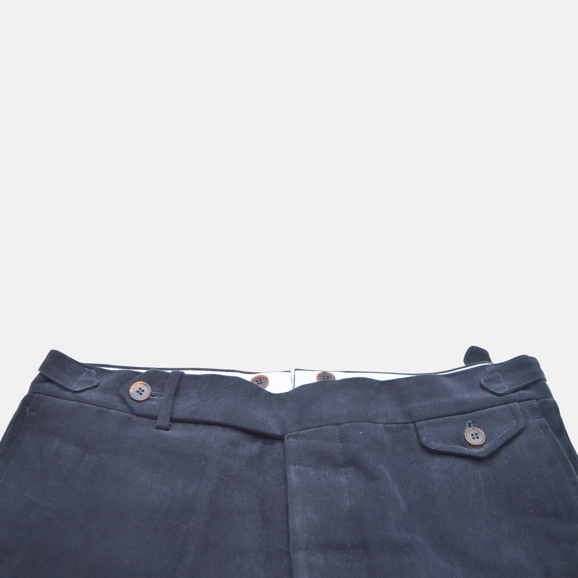 Navy Fine Corduroy Trousers made of Cotton (EU 46)