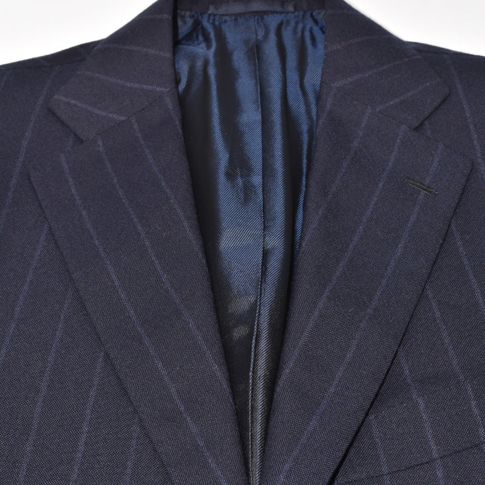 Navy Chalkstripe Suit made of Wool (EU 52)