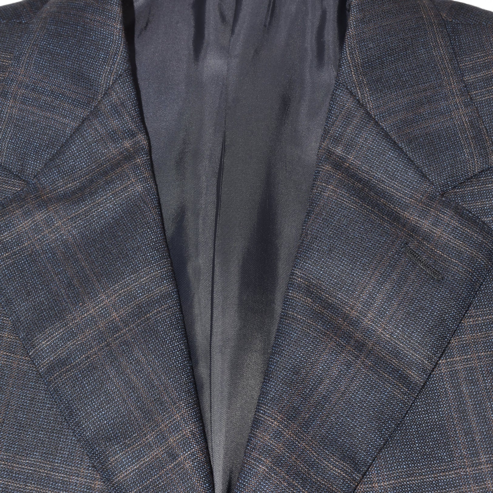Blue/Grey Checked Wool/Cashmere Blazer (EU 52)