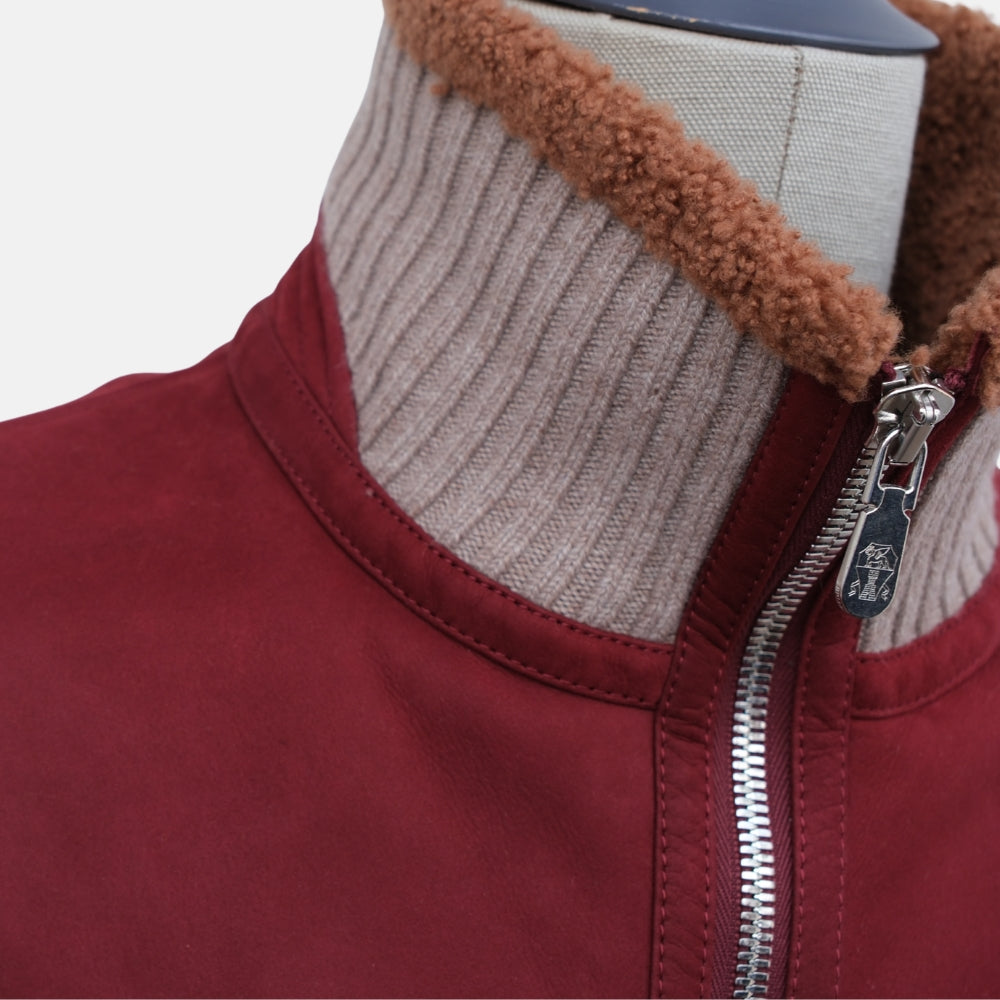 Red Shearling Jacket (M)