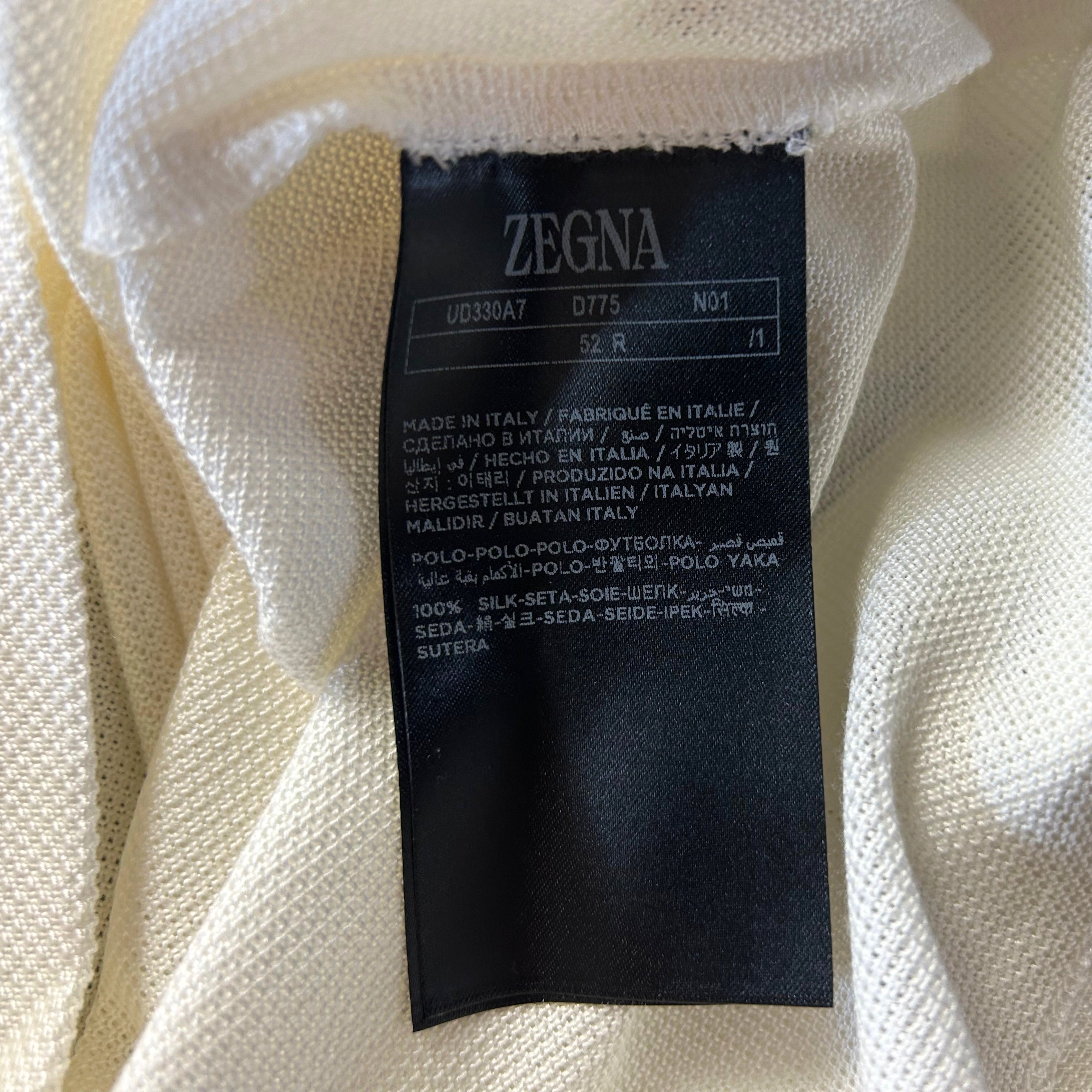 White Polo Shirt made of Silk (EU 52)