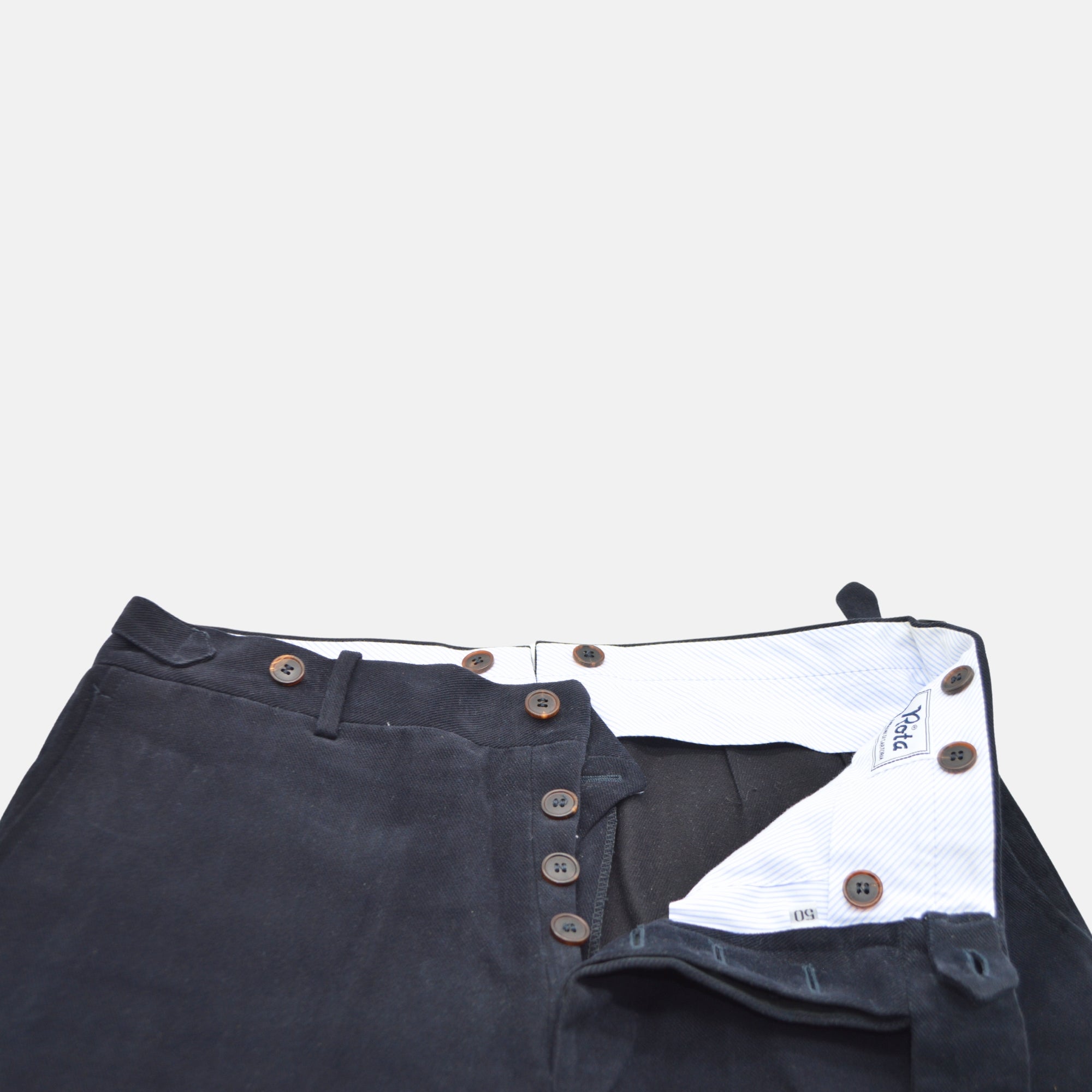 Navy Fine Corduroy Trousers made of Cotton (EU 46)