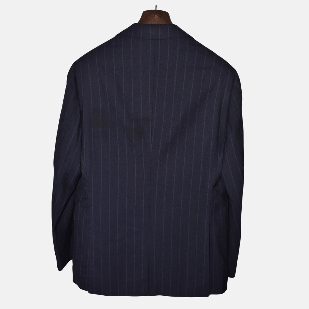 Navy Chalkstripe Suit made of Wool (EU 52)