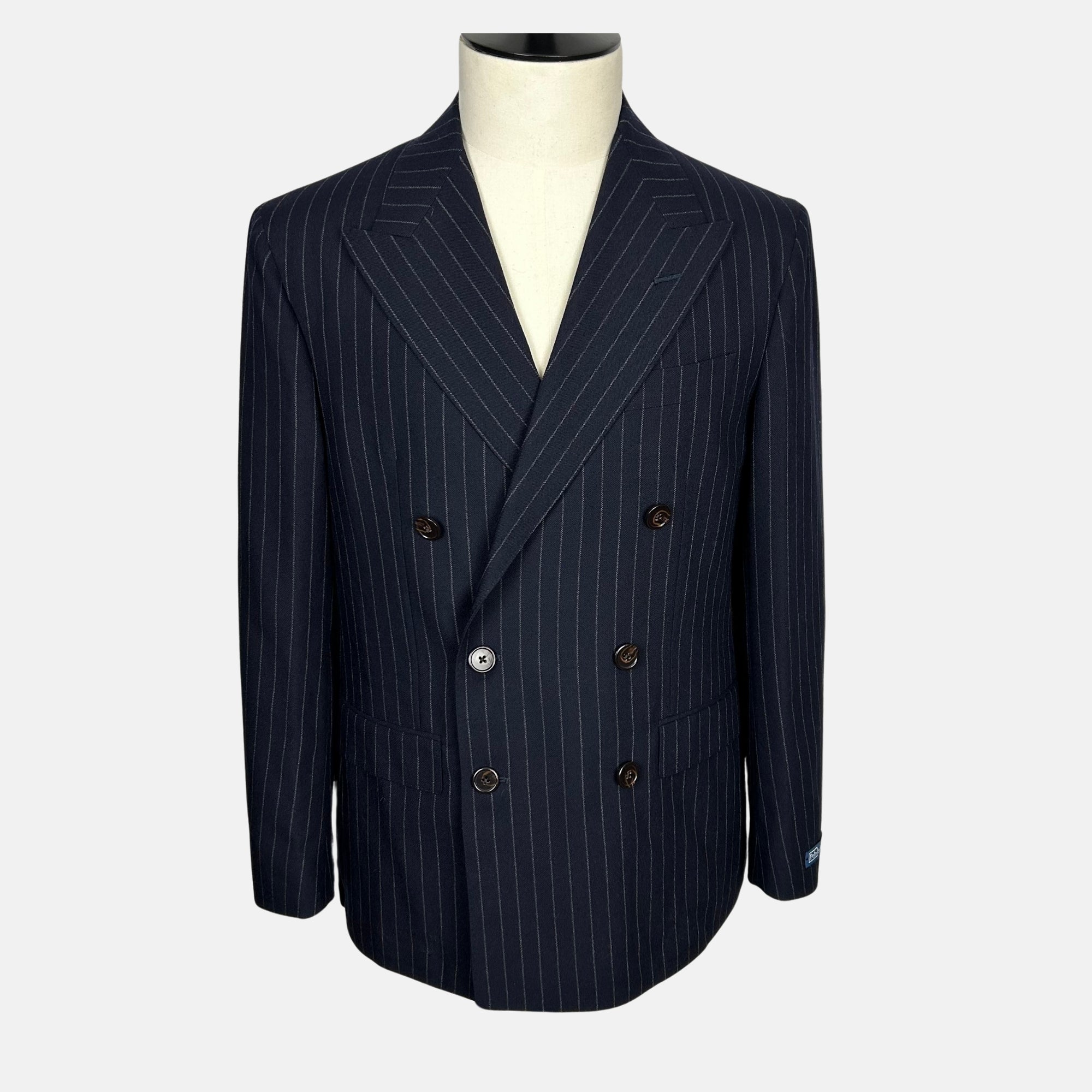 Navy Pinstripe Suit made of Wool (52/54)