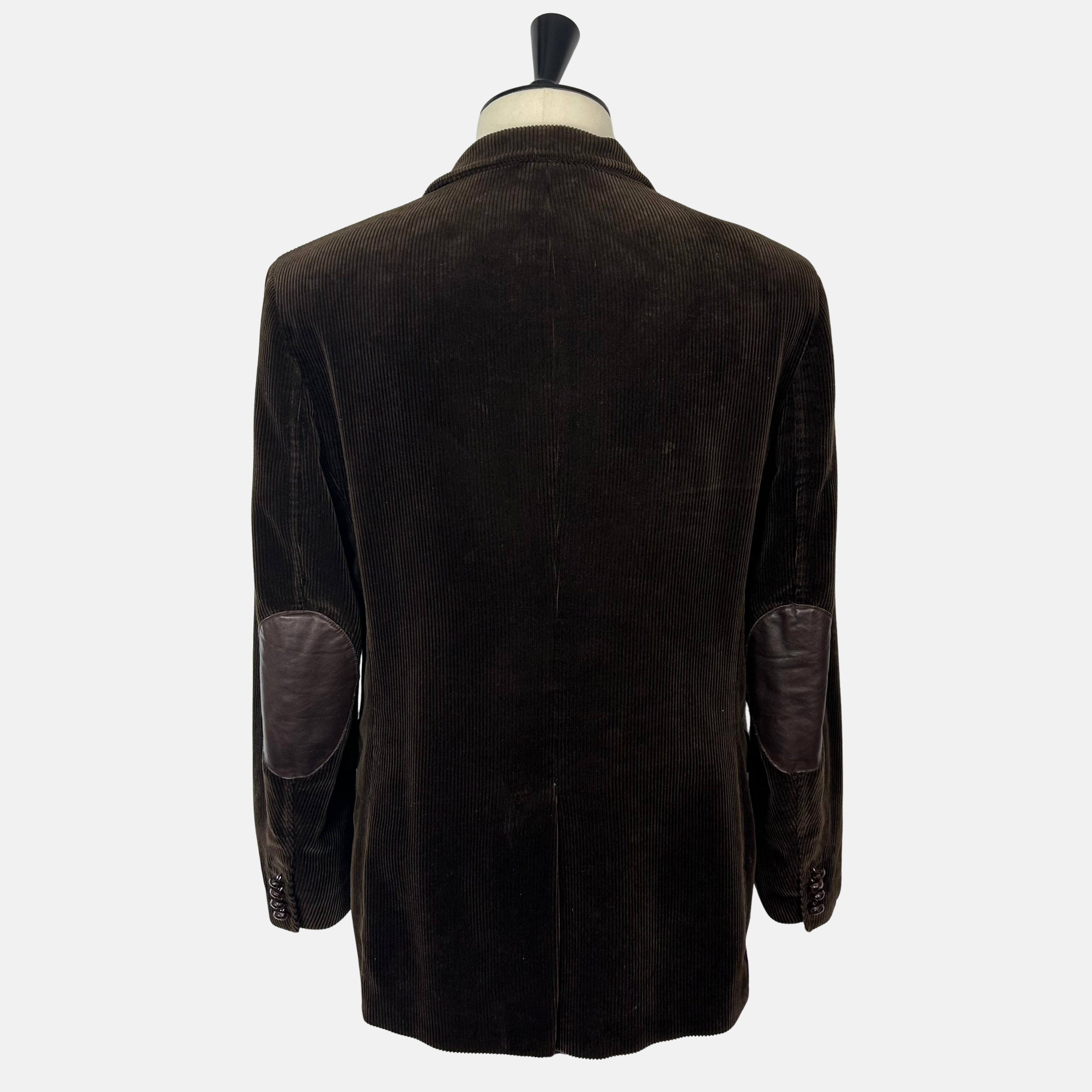 Brown Corduroy Blazer made of Cotton/Leather Details (EU 54)