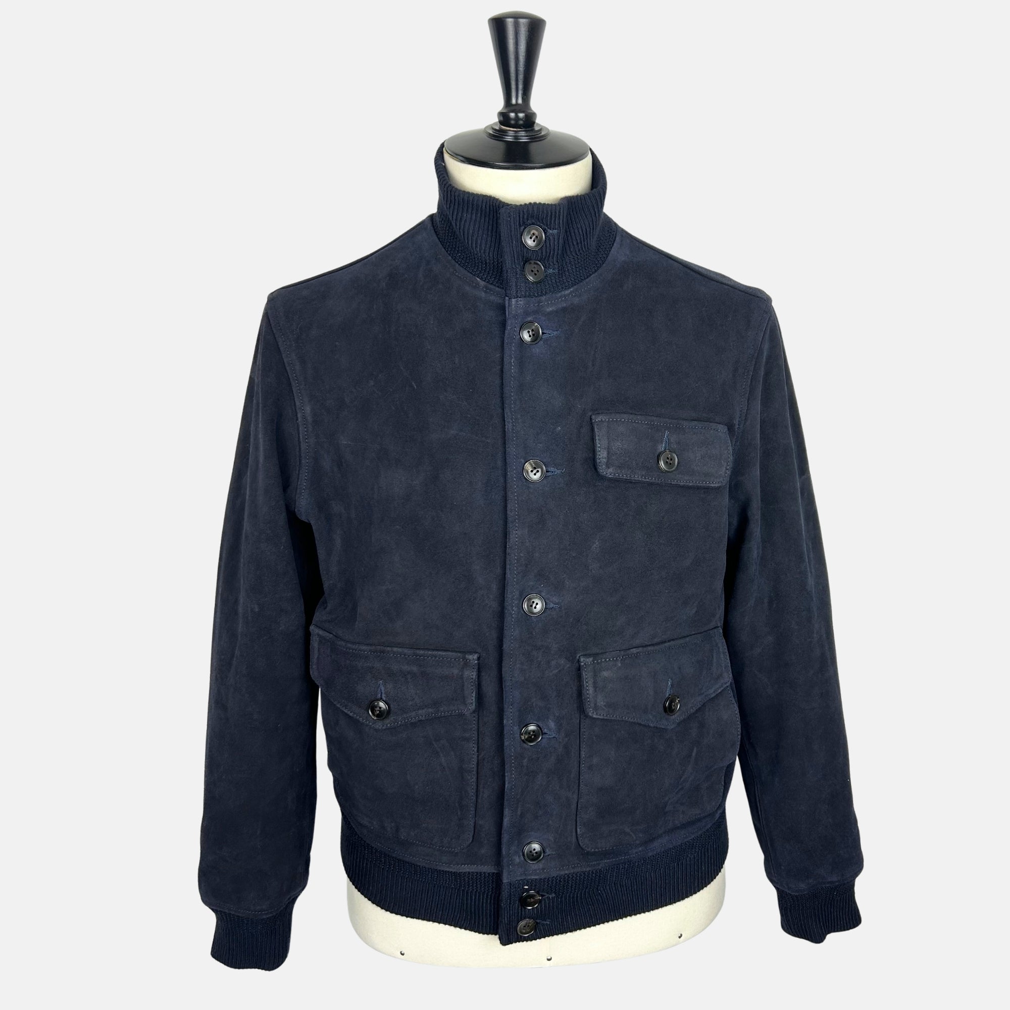 Navy Skeet Jacket made of Suede (S)
