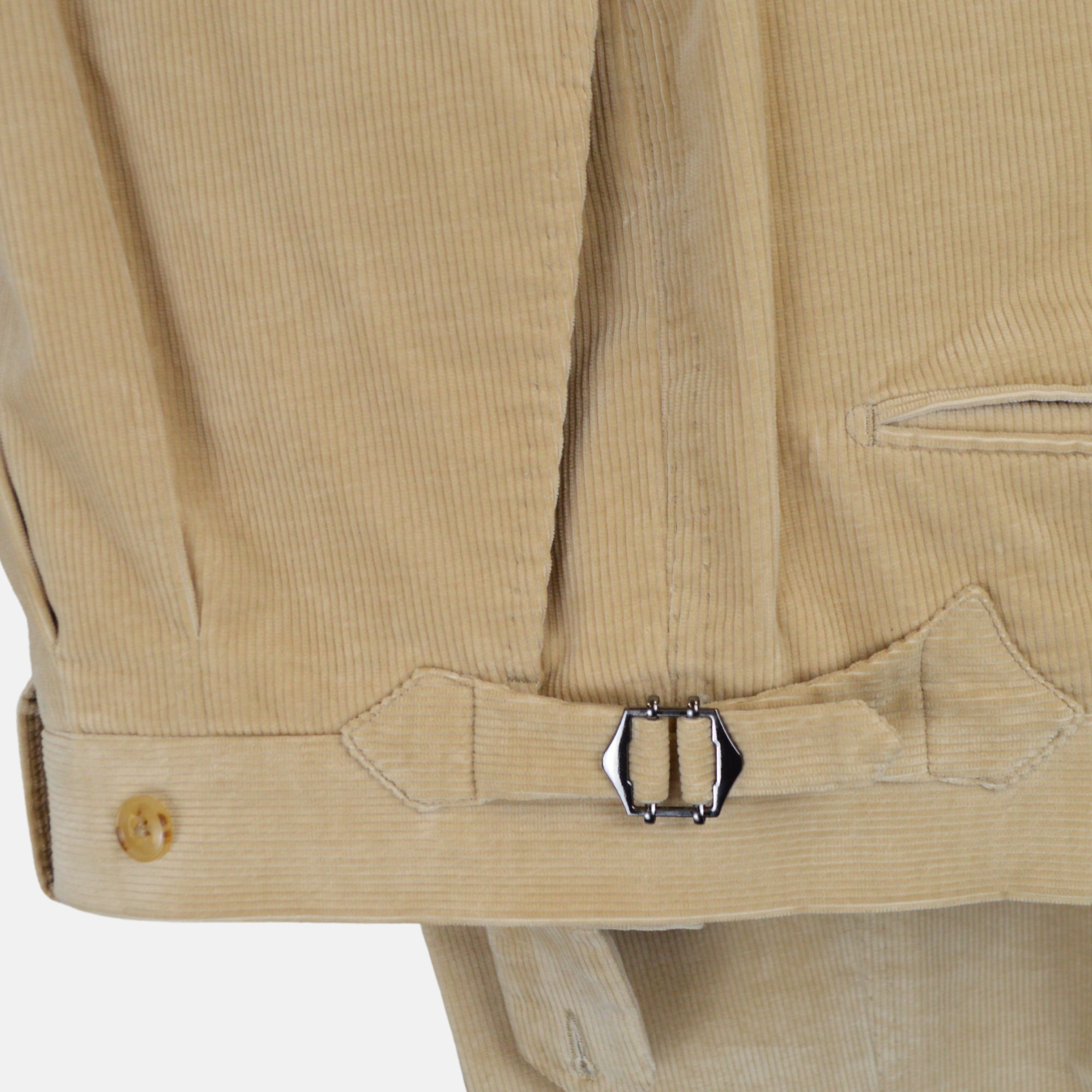 Beige Corduroy Suit made of Cotton (EU 56)