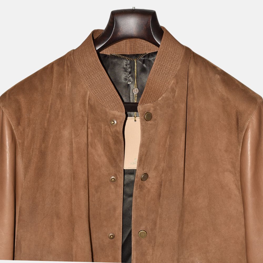 Brown Jacket made of Lamb Suede (EU 52)