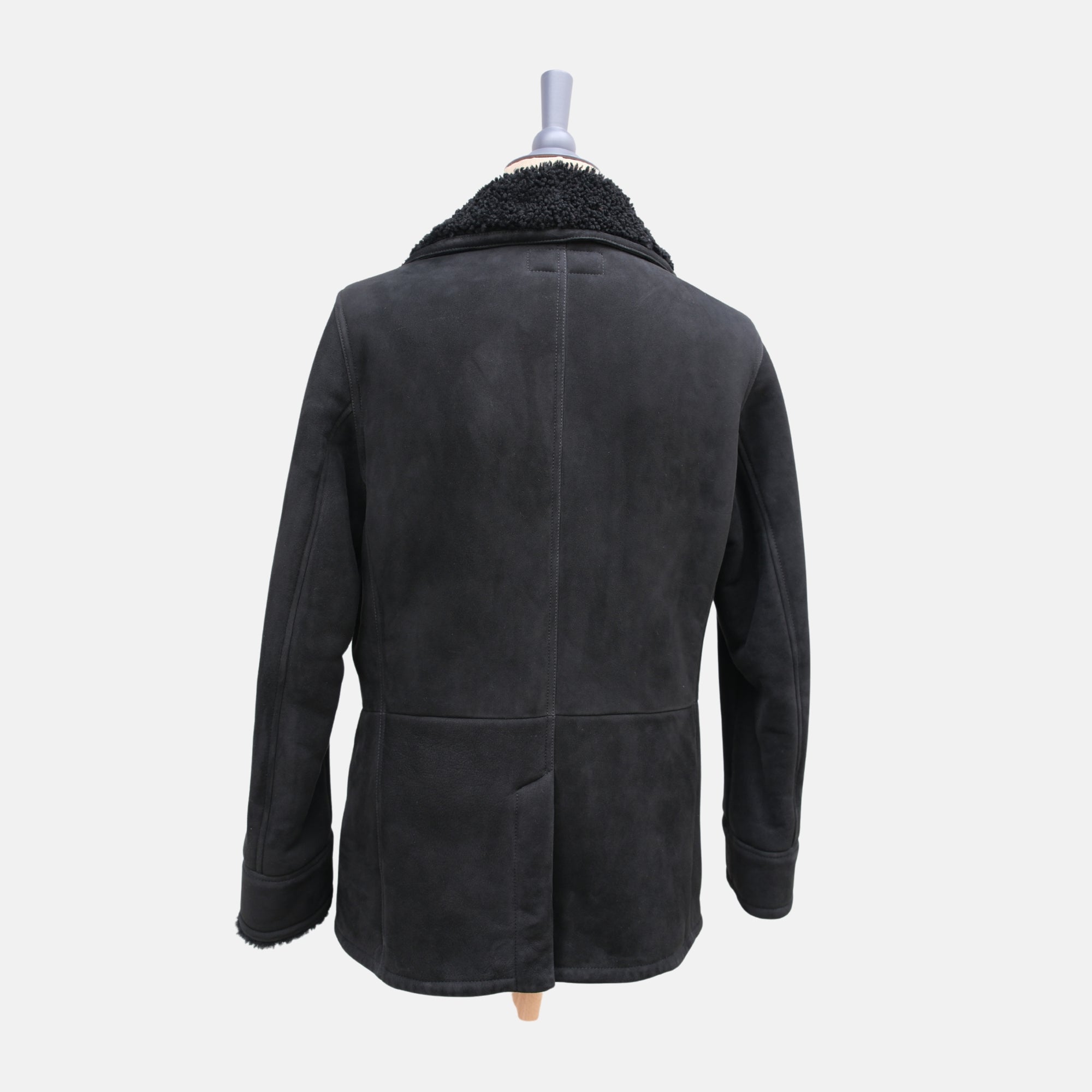 Black Shearling Coat (M)