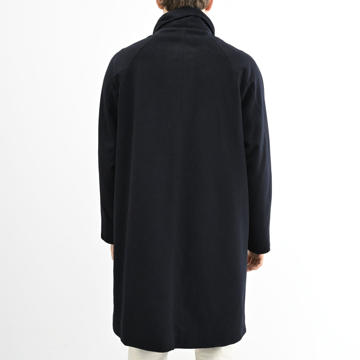 Marineblauer Vicuña-Icer-Mantel (L)